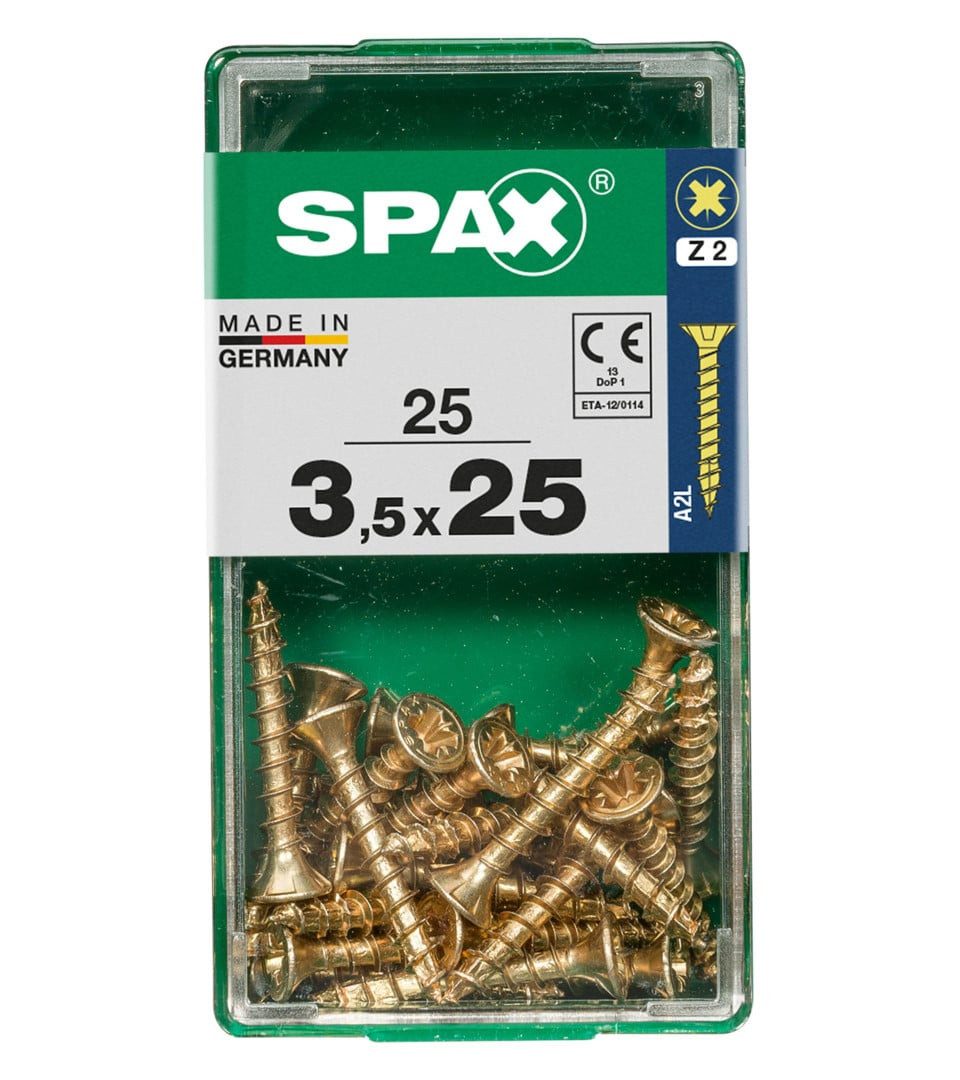 SPAX Holzbauschraube Spax Universalschrauben 3.5 x 25 mm PZ 2 - 25 Stk.