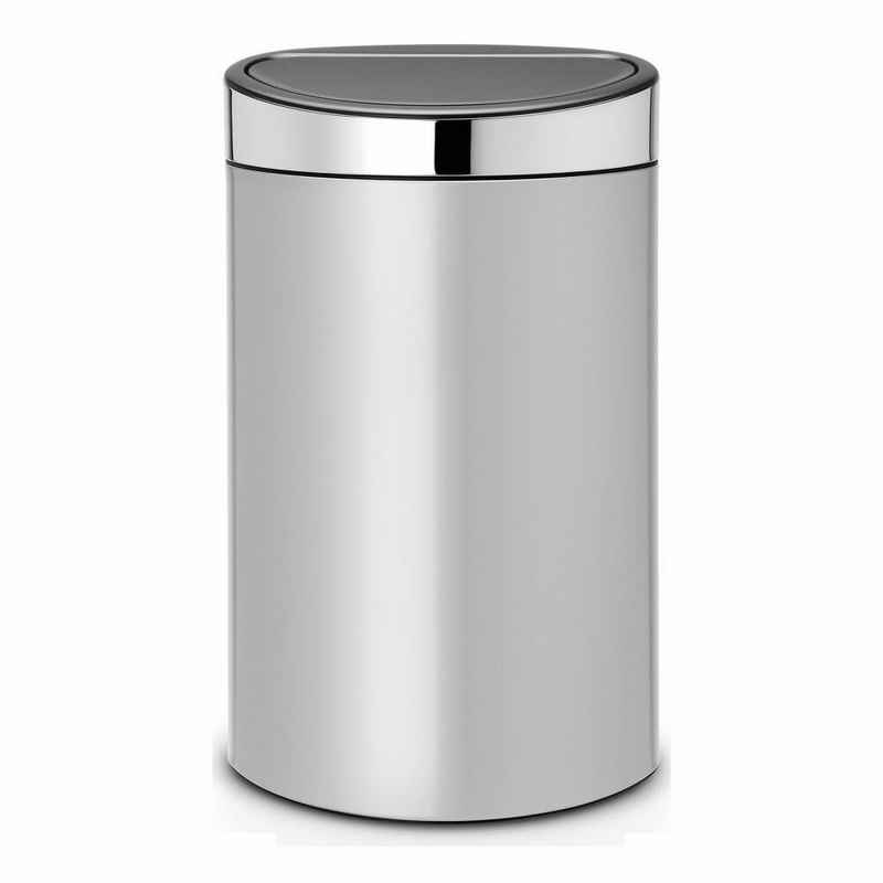 Brabantia Mülleimer Touch Bin Grau Brilliant Steel 40 L