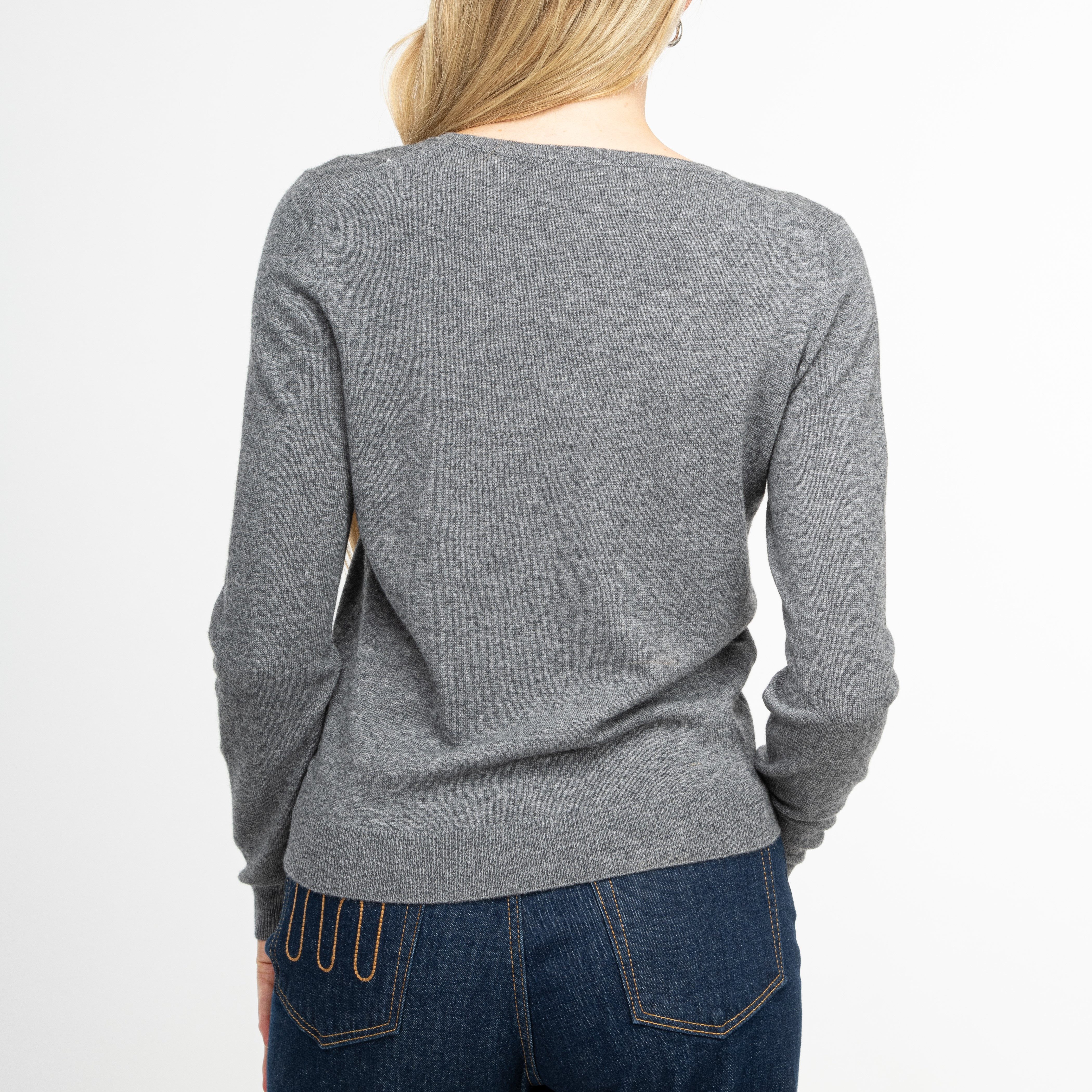 maracujaaa V-Ausschnitt-Pullover 30006 HELENA melange optik