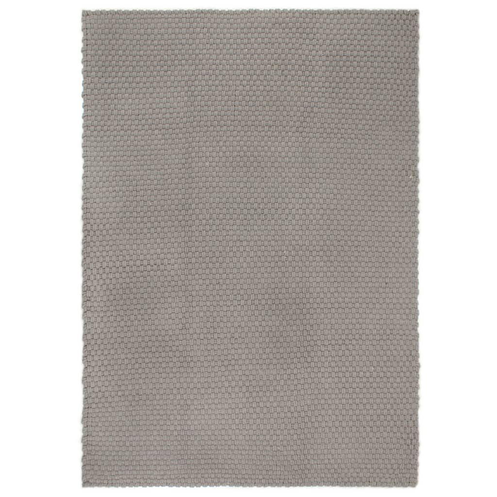 Teppich Rechteckig Grau 80x160 cm Baumwolle, furnicato, Rechteckig