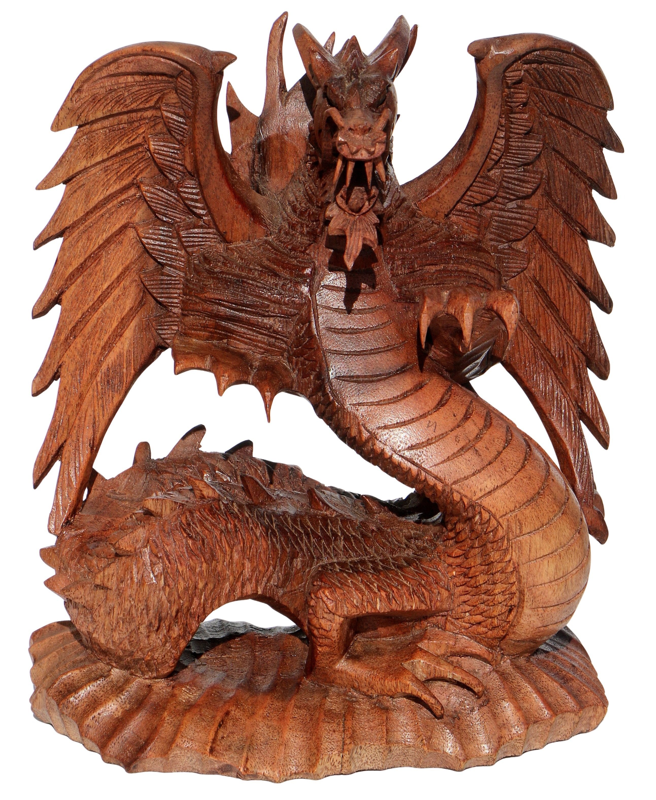 Wogeka Tierfigur chinesischer Drache Holz Figur Dekoration Asien Tier günstig online kaufen