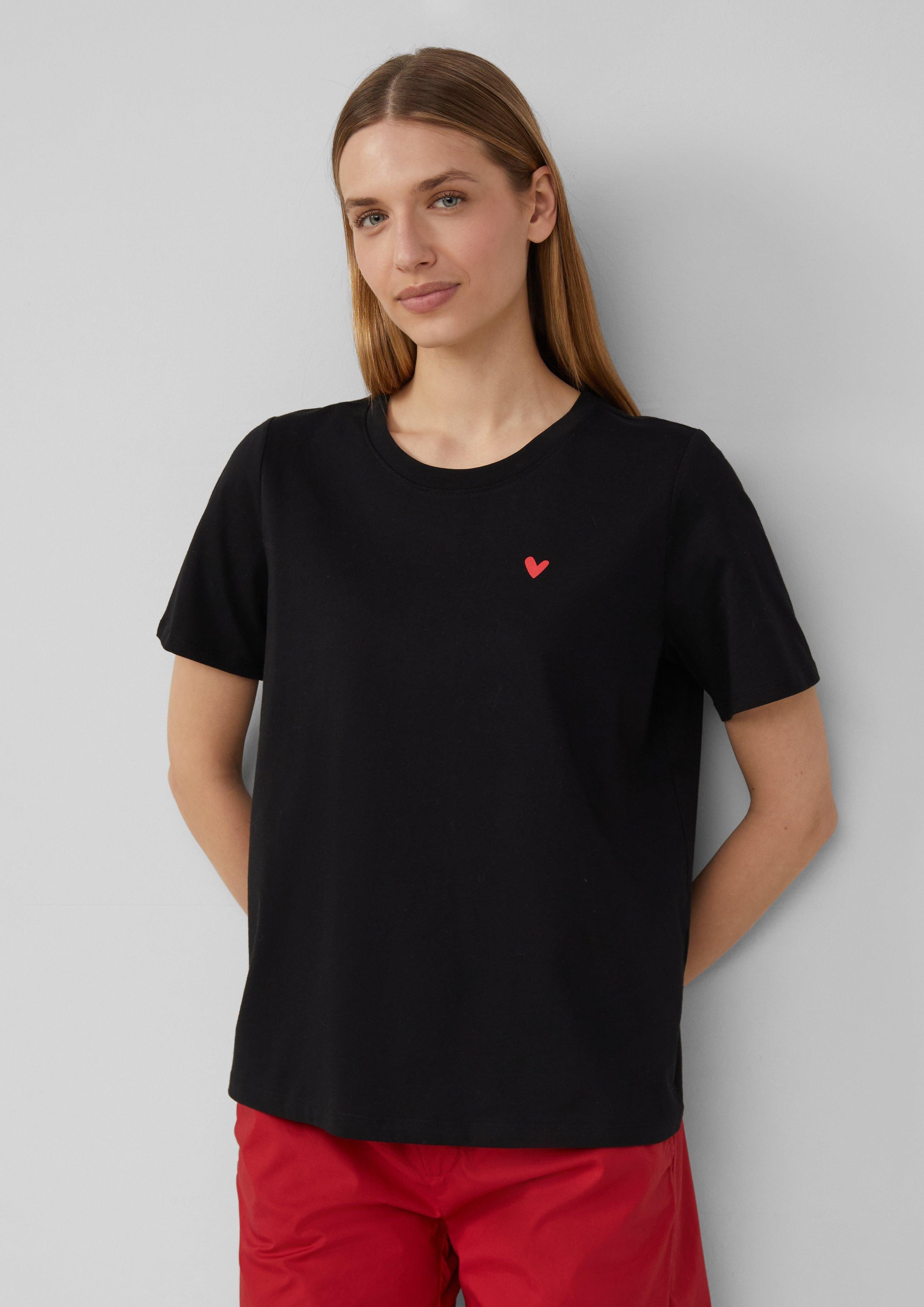 s.Oliver Kurzarmshirt T-Shirt mit Frontprint günstig online kaufen