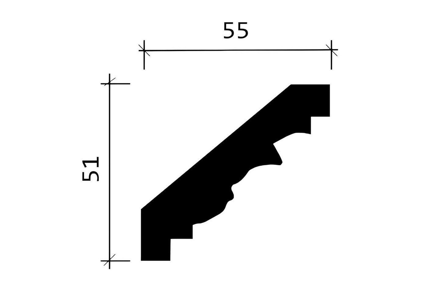 Thumbnail - Profhome Deckenprofil 1 MUSTERSTÜCK S-150195 10 cm MUSTER der Eckleiste Zierleiste (1 MUSTERSTÜCK, Produktmuster, 1-St.,...