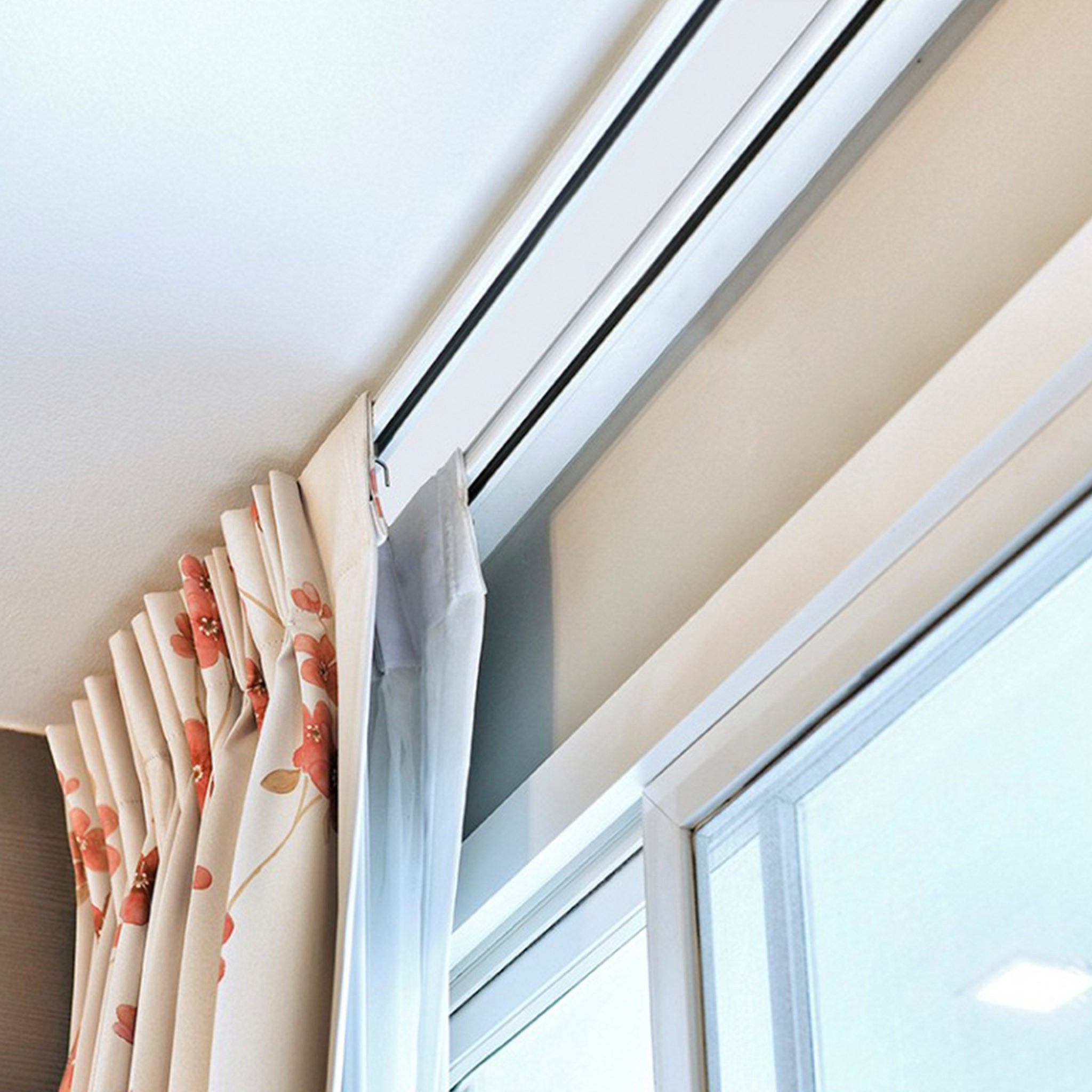 SN DECO GROUP Gardinenschiene Objektschiene LM, 2-läufig, Fixmaß, mit Bohren, verschraubt, Aluminium