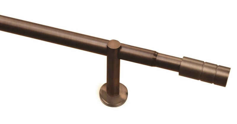 Gardinenstange »Gardinia Zylinder 1-Lauf Ø 22/25 mm bronze 100-190«, GARDINIA
