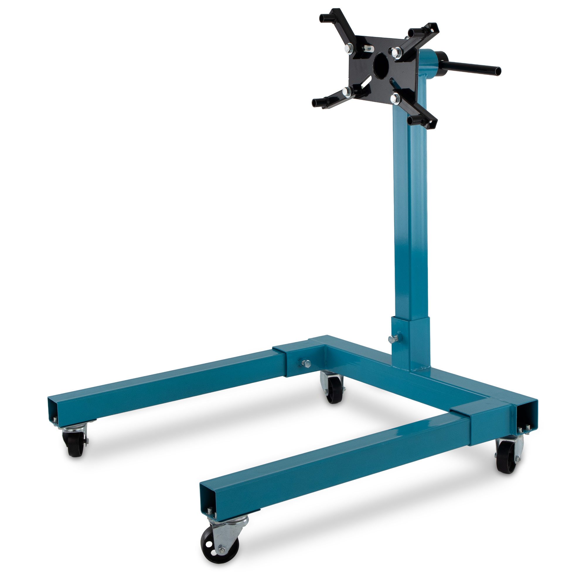 Bituxx Motorhalterung Bituxx Motorständer Blau (MS-19541), Tragkraft: 570 kg (Geeignet nur für Motoren bis 4 Zylinder)