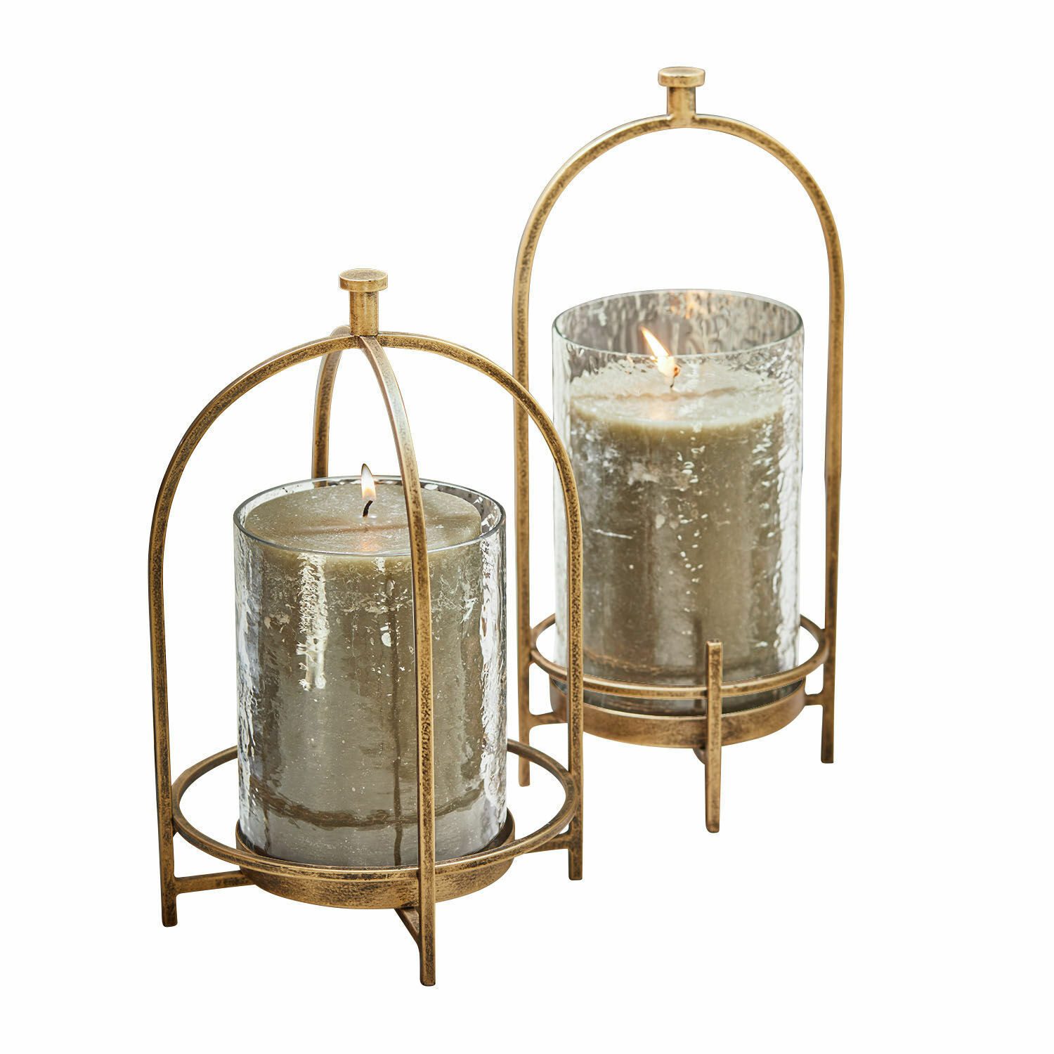 Mirabeau Windlicht Windlicht 2er Set Biserre antikgold (2er Set, 2er Set)