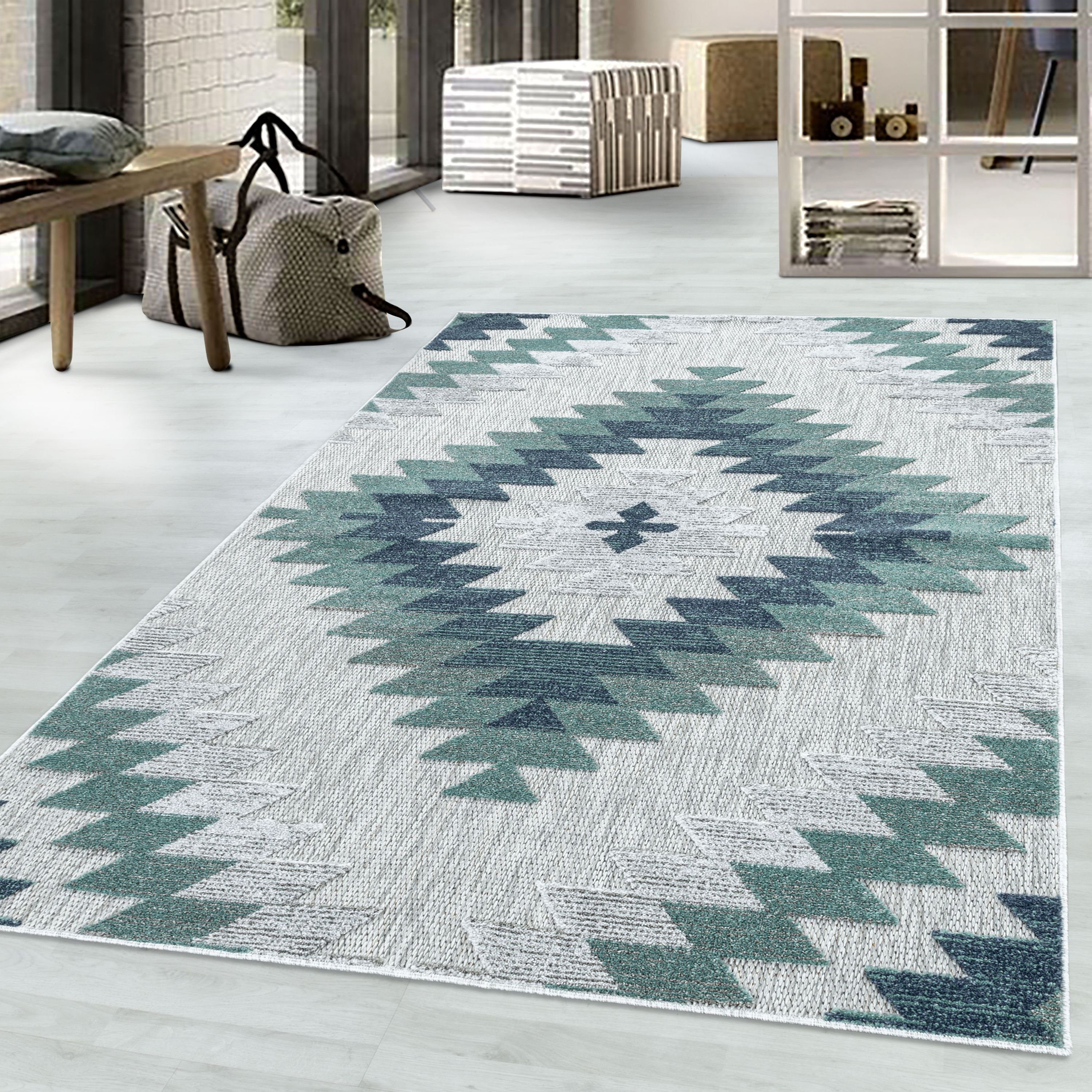 Teppium Teppich Geometrisch Design, Rechteckig, Höhe: günstig online kaufen