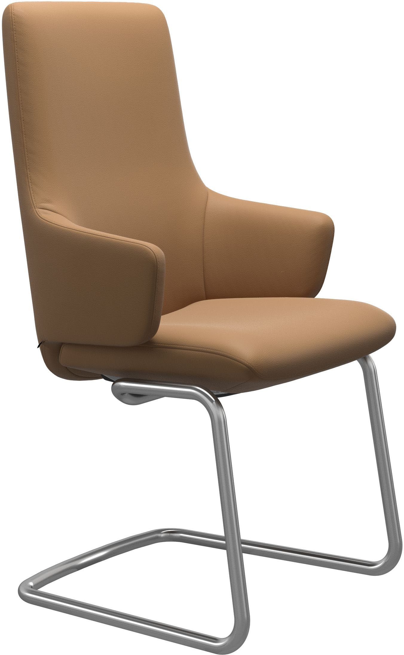 Stressless® Polsterstuhl Laurel, High Back in aus mit matt Stahl Größe Chrom Beinen Armlehne, mit L