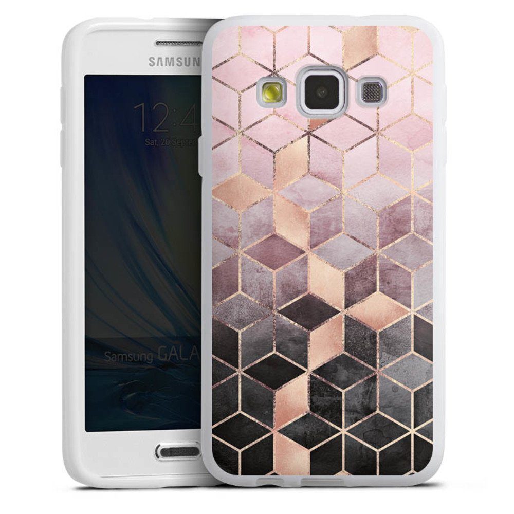 DeinDesign Handyhülle Würfel Elisabeth Fredriksson Gold & Kupfer, Samsung Galaxy  A3 (2015) Silikon Hülle Bumper Case Handy Schutzhülle