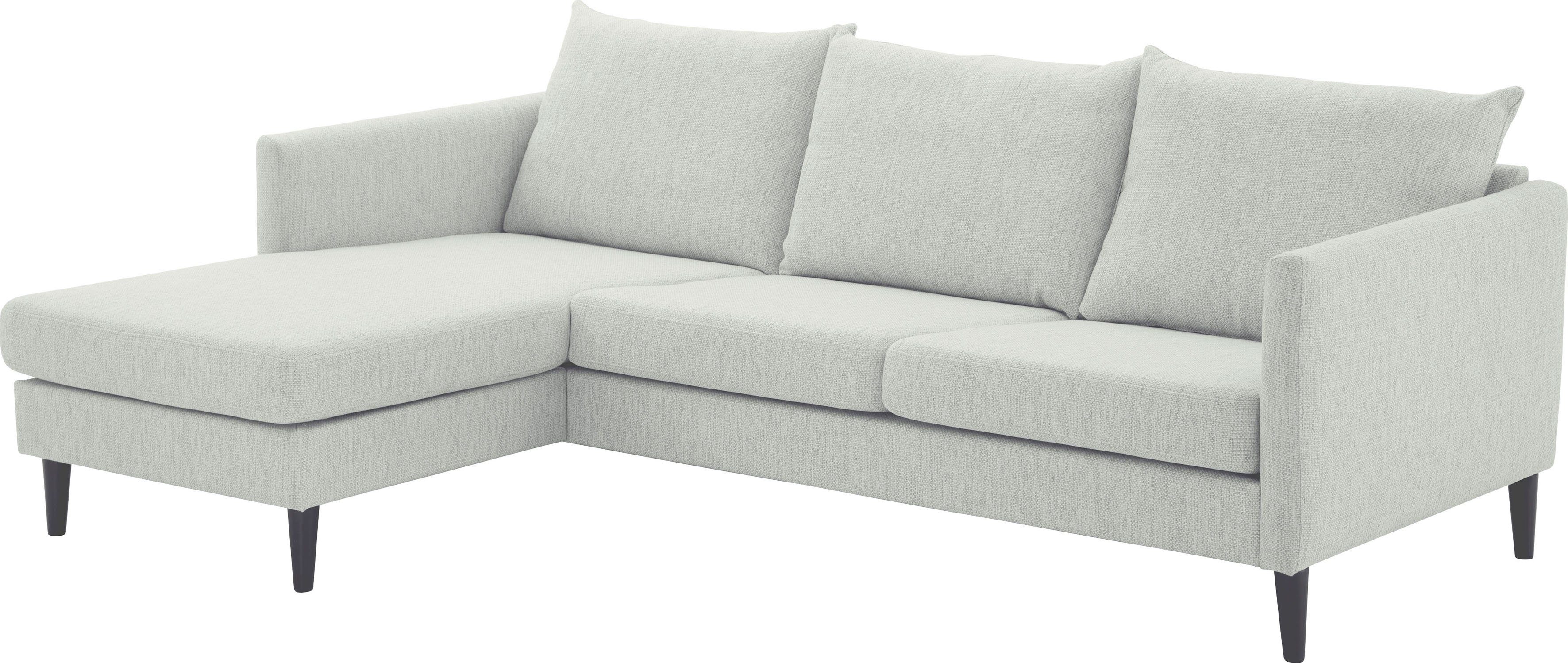 ATLANTIC home collection Ecksofa Rekvik L-Form, mit Wellenunterfederung, Ottomane beidseitig montierbar