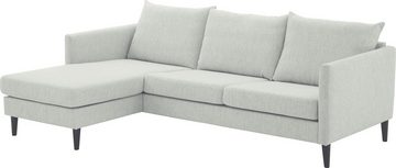 ATLANTIC home collection Ecksofa Rekvik, mit Wellenunterfederung, Ottomane beidseitig montierbar