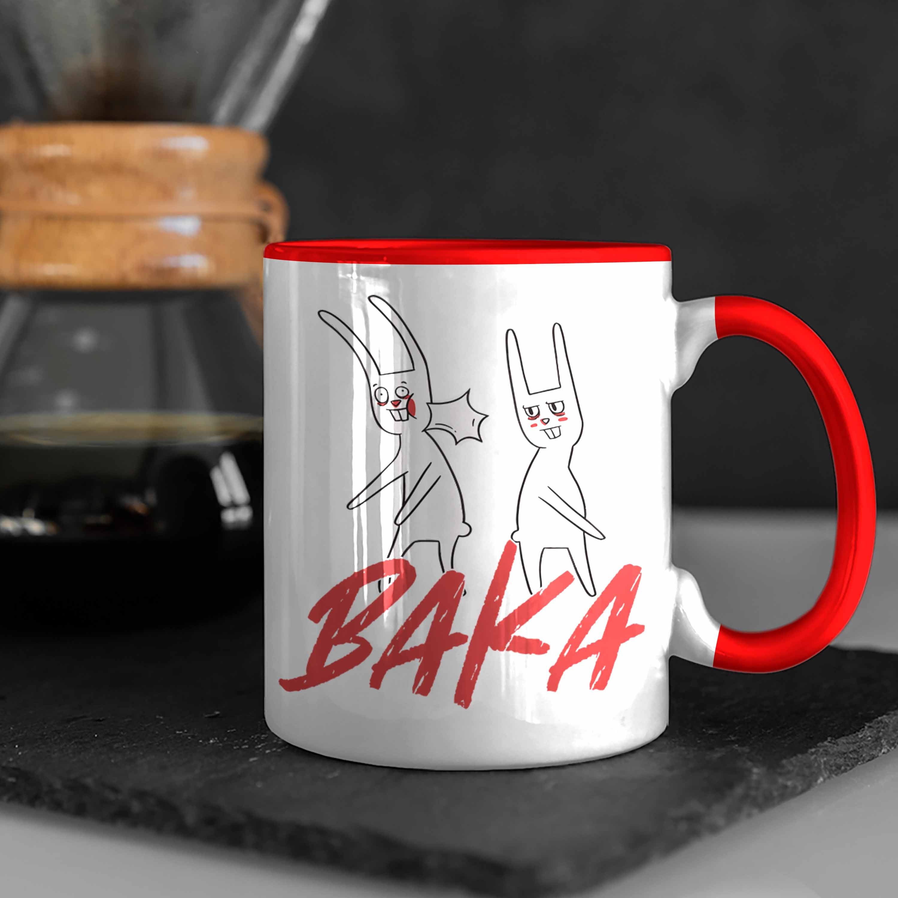 Manga Baka Anime-Fans Trendation - Tasse Geschenk Anime Geschenkidee Hase Rot Tasse Kawaii Trendation Otakus