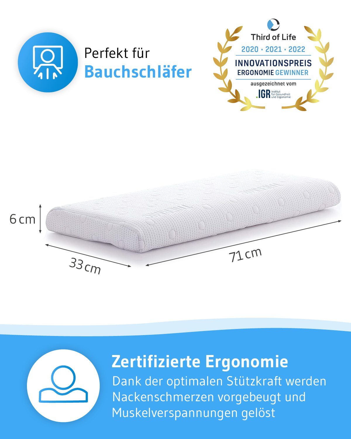 Third of Life Bauchschläferkissen HADAR Low günstig online kaufen
