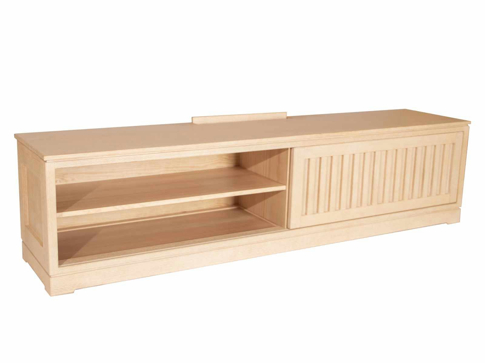 Casamia TV-Board TV Lowboard Casaverde mit 1 Schiebetür Pinie Massivholz