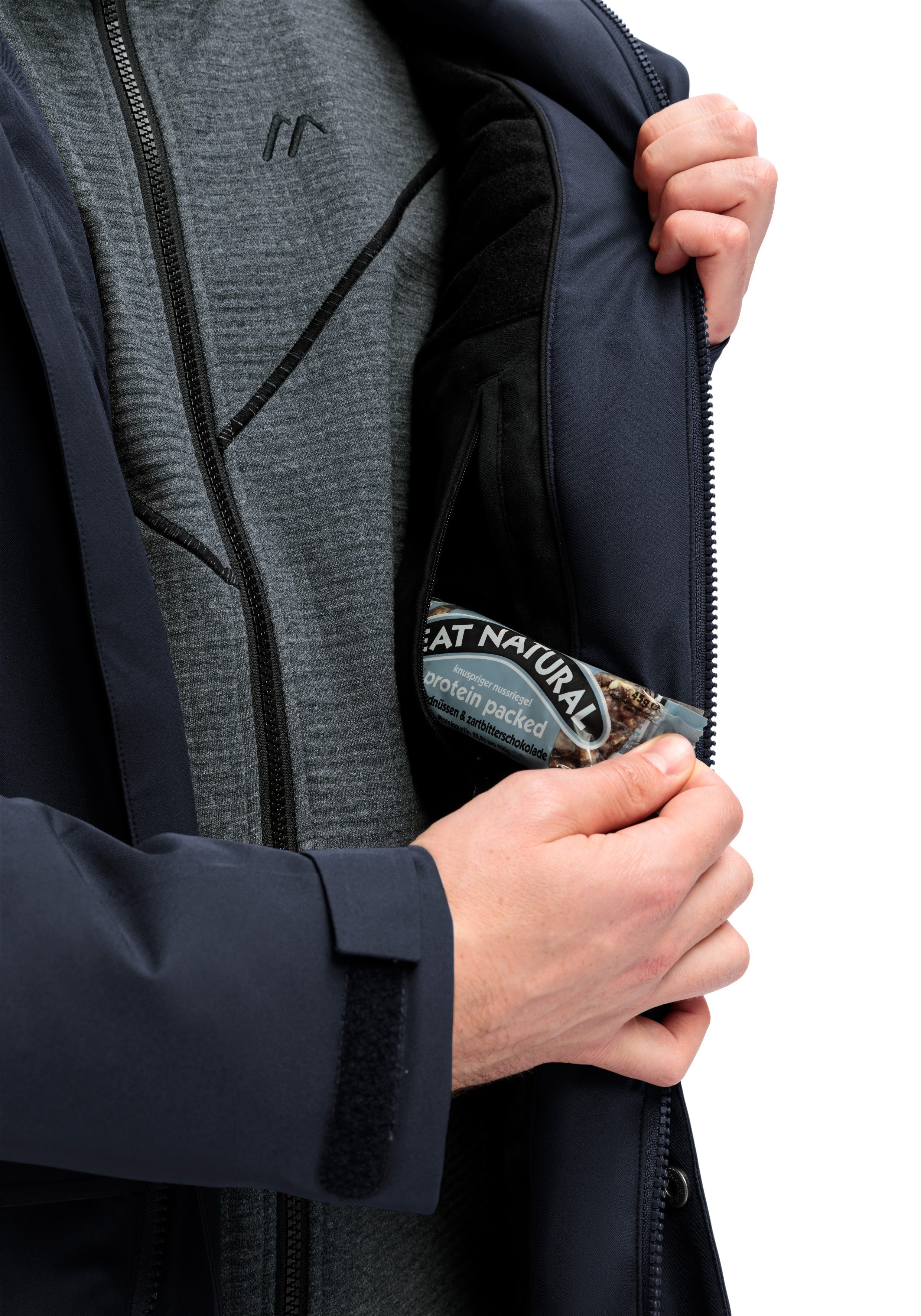 Maier Sports Outdoorjacke Peyor long CS Funktionsjacke, Long Jacket Jacke in lockerem Schnitt, geeignet für Ausflüge und Touren