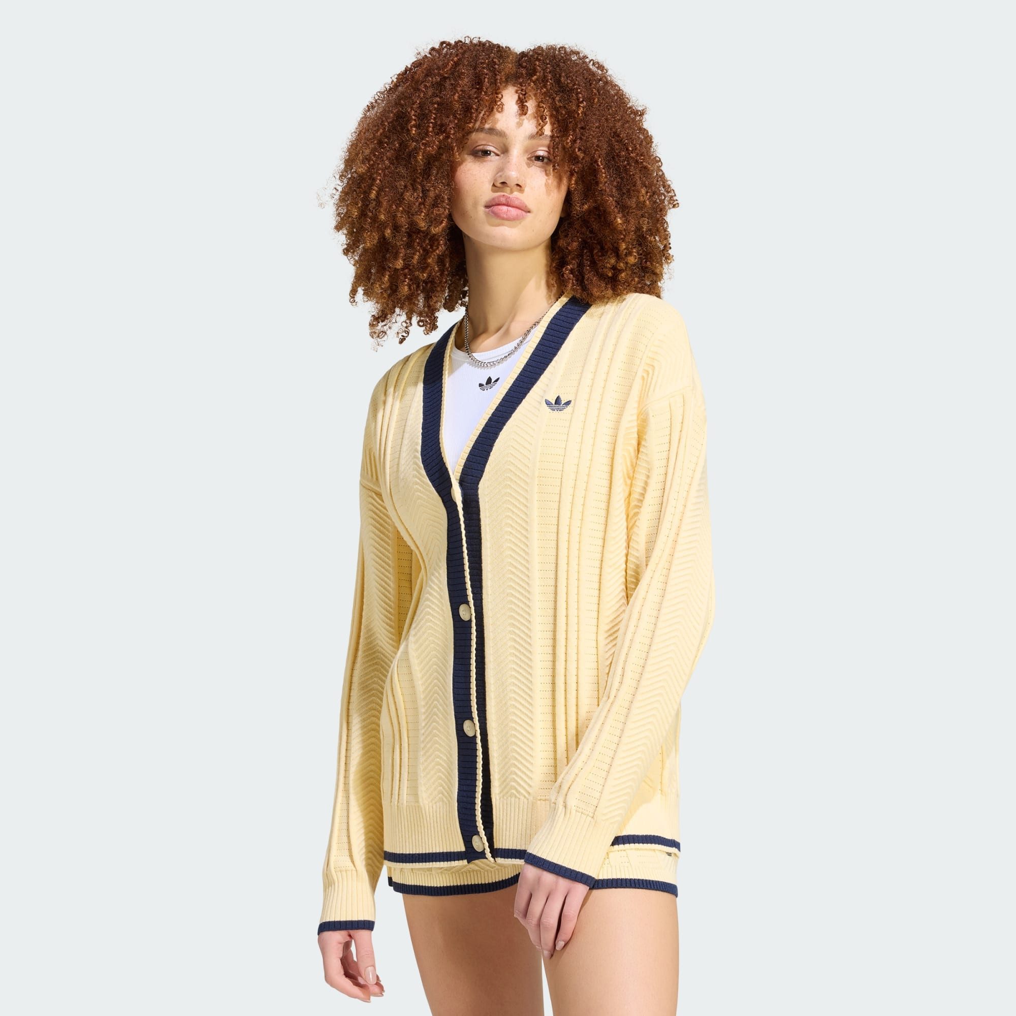 adidas Originals Cardigan ZOPFMUSTER-STRICKJACKE (1-tlg)