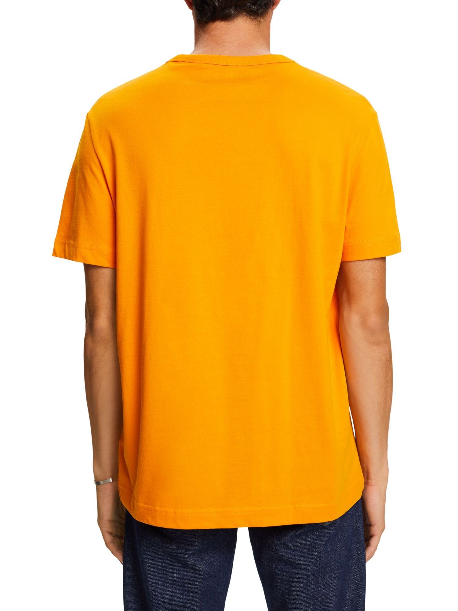 (1-tlg) mit ORANGE T-Shirt grafischem T-Shirt Esprit Logo GOLDEN