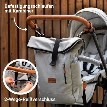 Gesslein Wickelrucksack N°6, eisblau, Made in Germany