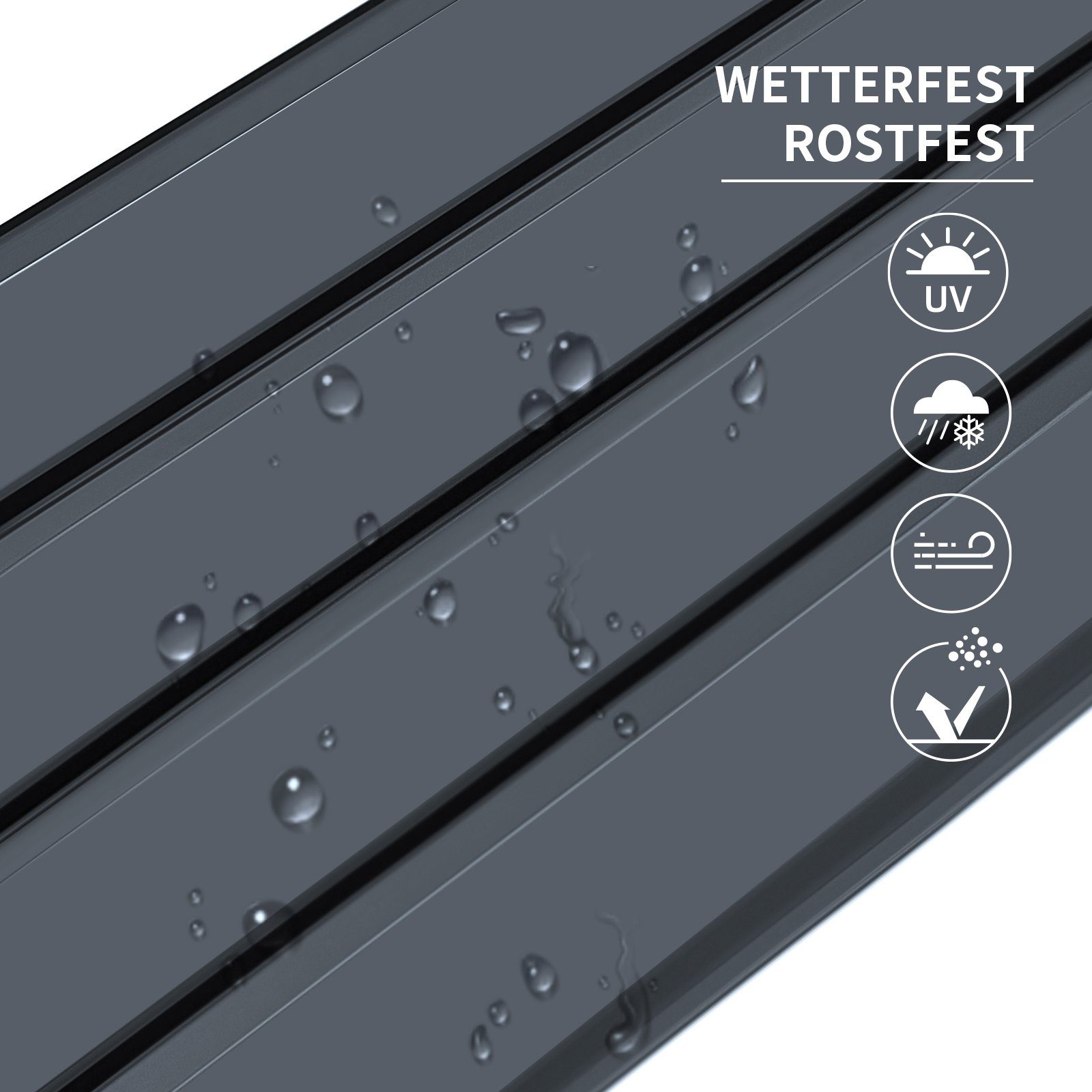 Mondeer Gartenhaus Wellplatten (12-tlg), BxT: 45.00x115.00 cm, Dachplatten Trapezblech verzinkt Profilblech