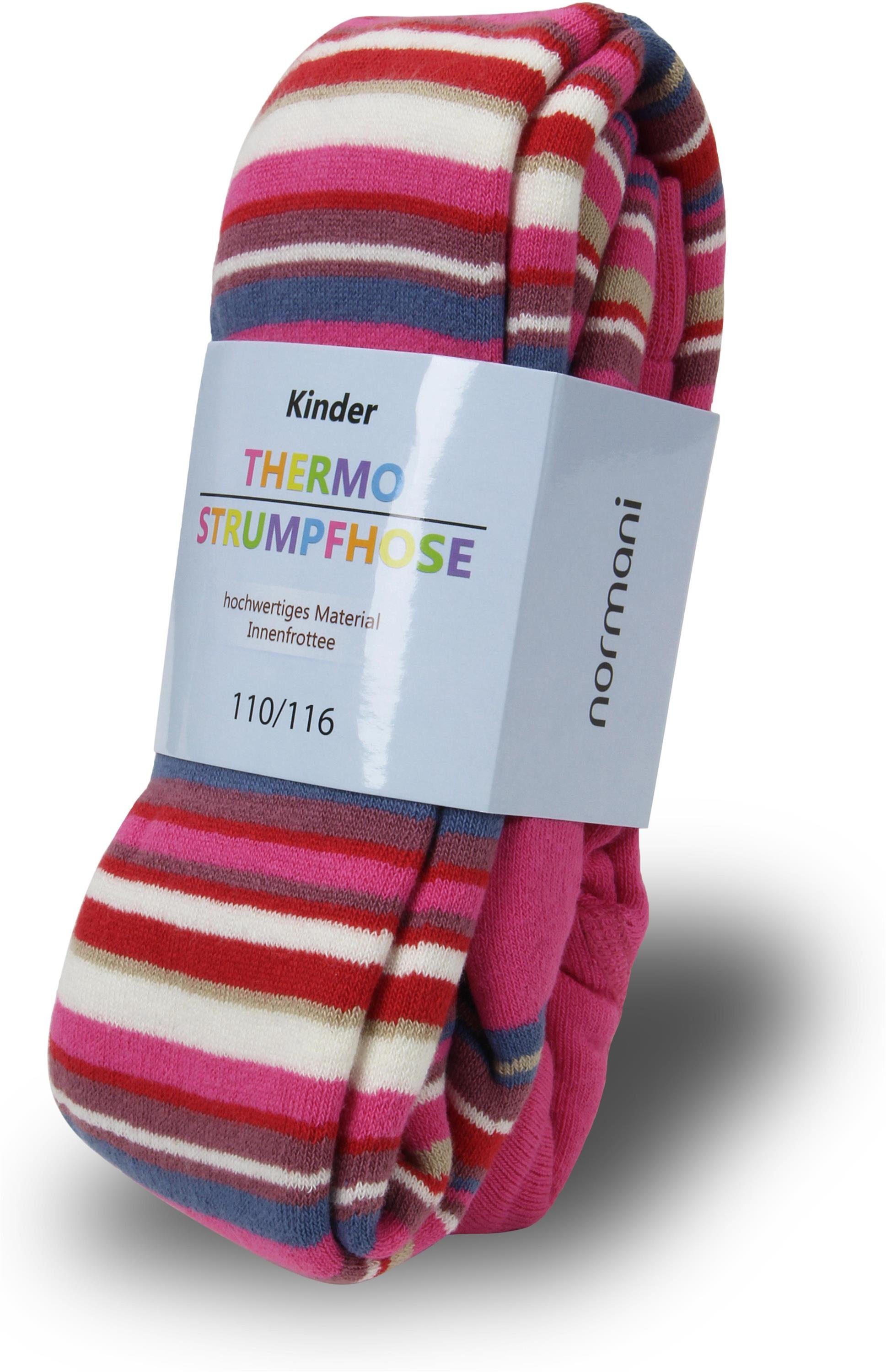 normani Strumpfhose Kinder-Ringel-Thermostrumpfhose (1 St) mit Frotteefütterung – Bild 2 von 3
