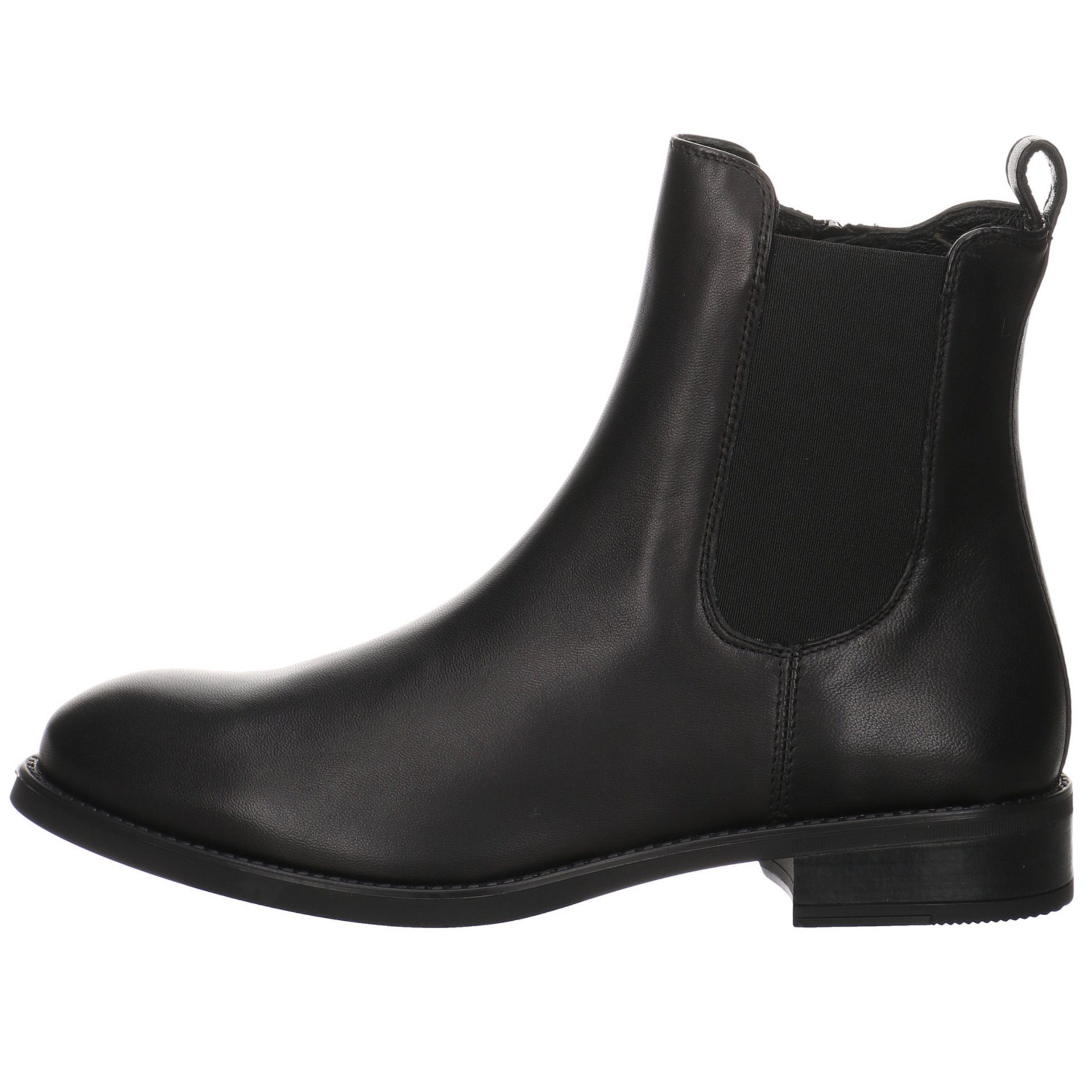 Damen Barty Unisa black Stiefeletten Stiefelette Chelsea Schuhe Boots Leder-/Textilkombination