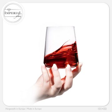 IMPERIAL glass Glas Trinkgläser, Glas, 370ml (max. 450ml) Wassergläser Saftgläser Longdrinkgläser