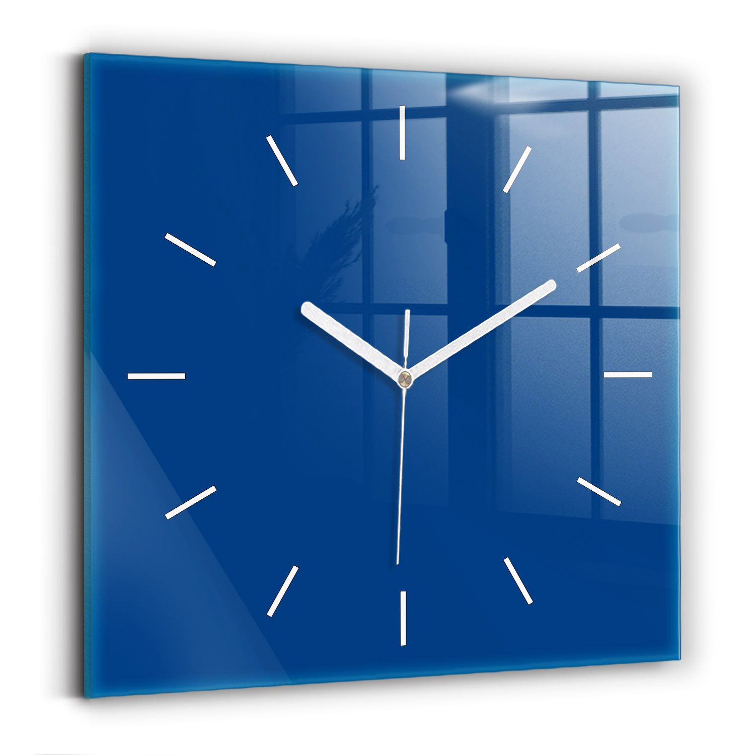 Tulup Wanduhr Glasuhr Modernistische Glaswanduhr 30x30cm Uhr aus gehärtetem Glas