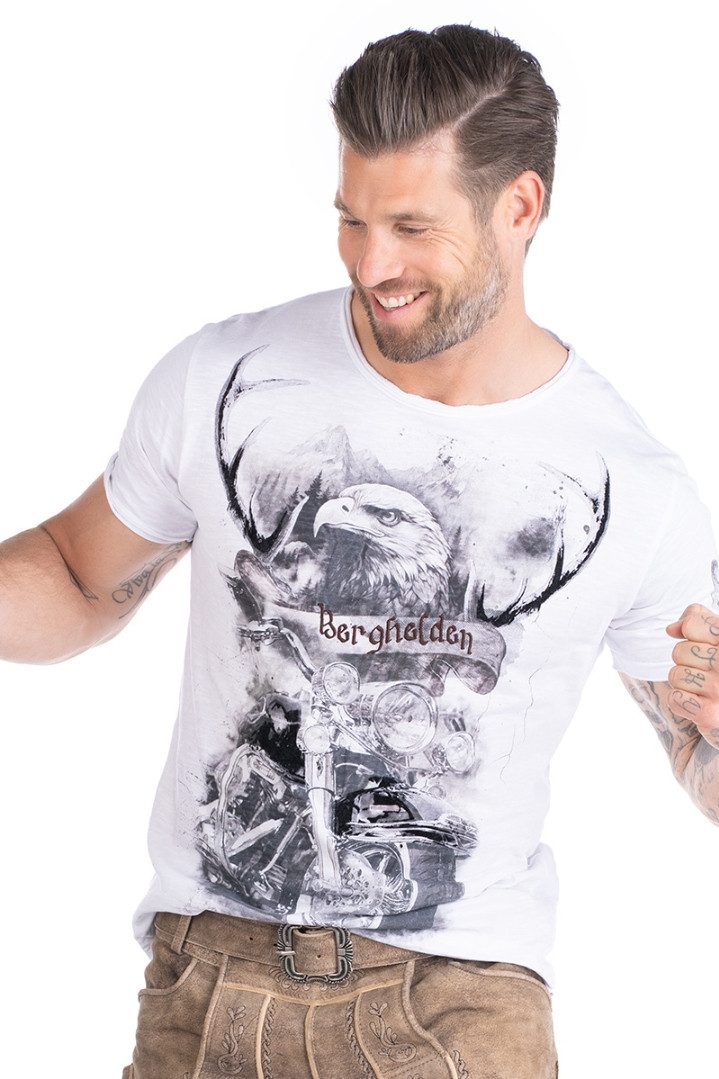 Hangowear Trachtenshirt Trachtenshirt Herren - MORENO - weiß