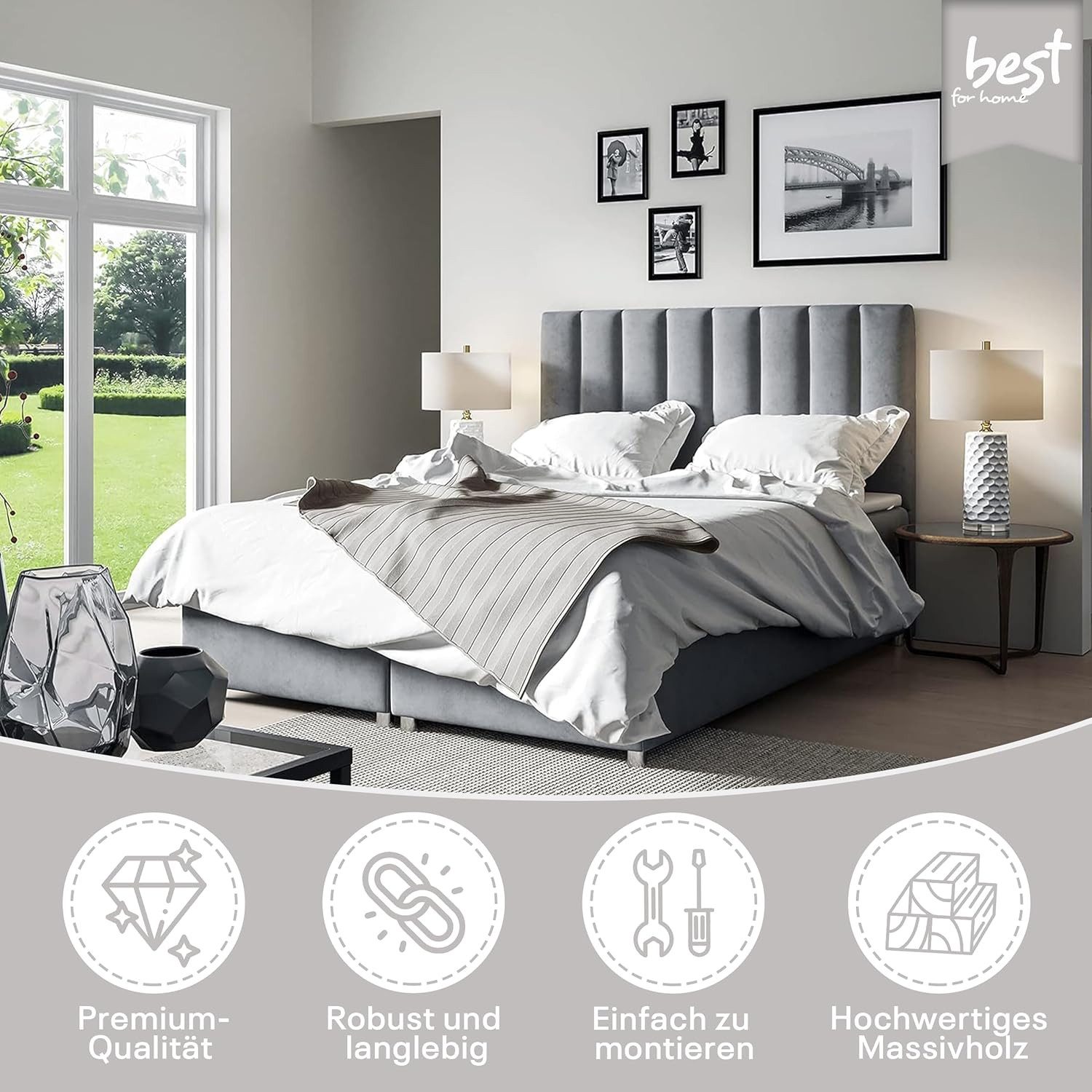 Best for Home Boxspringbett mit Bettkasten Trinity K-10 Bonellfederkern mit günstig online kaufen