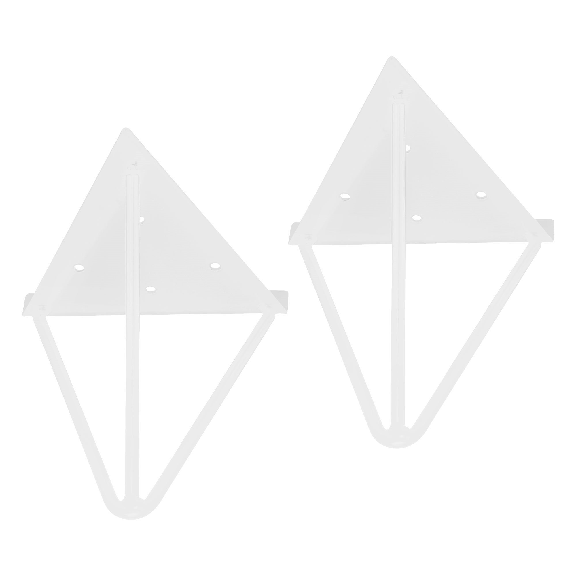 ML-DESIGN Regal Regalhalterung Schwebe Regalwinkel Wandhalterung Prisma Regalträger, 2 Stück 160mm Weiß Metall,Dreieckig Prisma