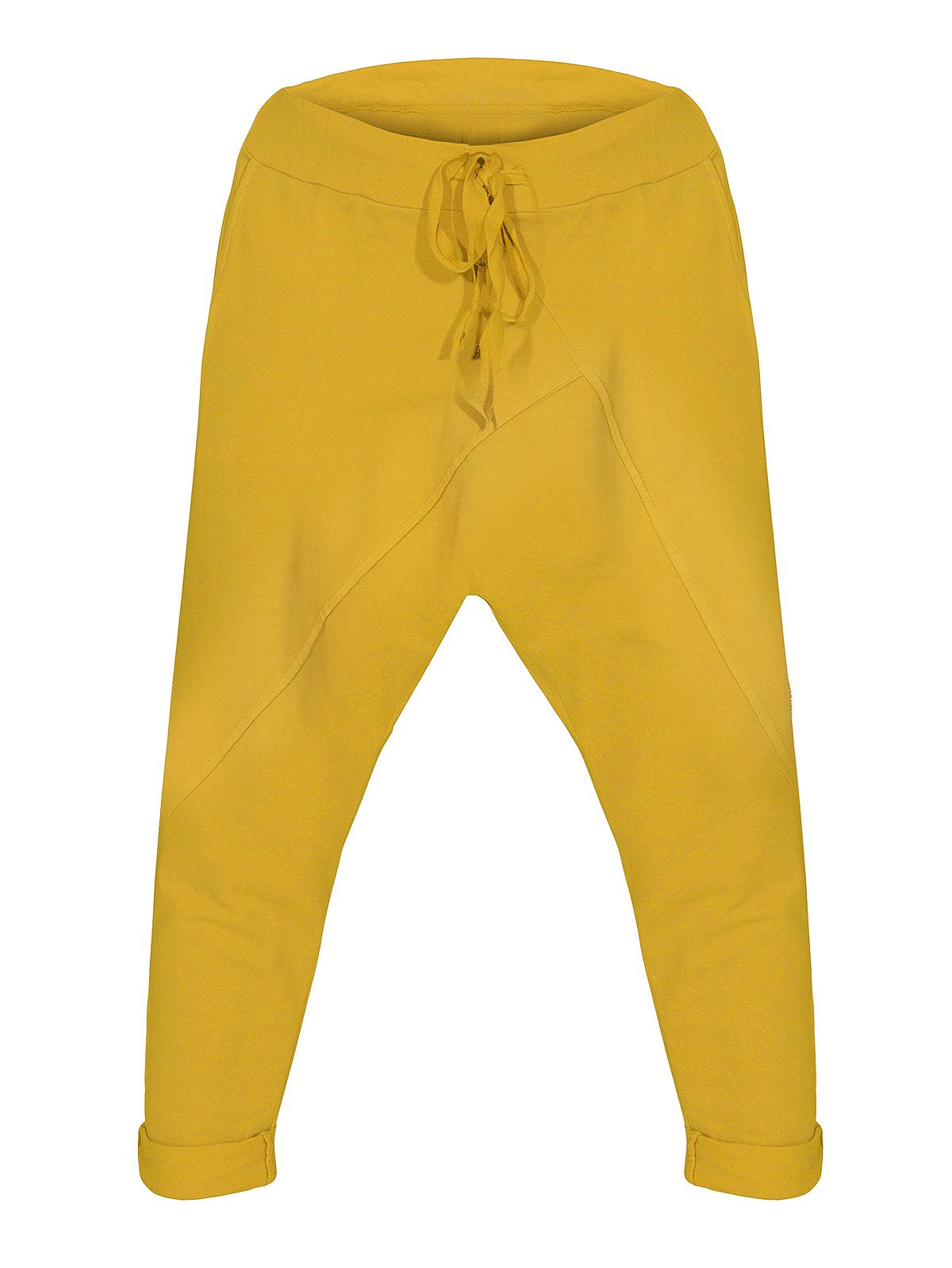 CLEO STYLE Jogginghose Damen Jogginghose 104 Gelb Elastikbund mit Tunnelzug, Unifarben