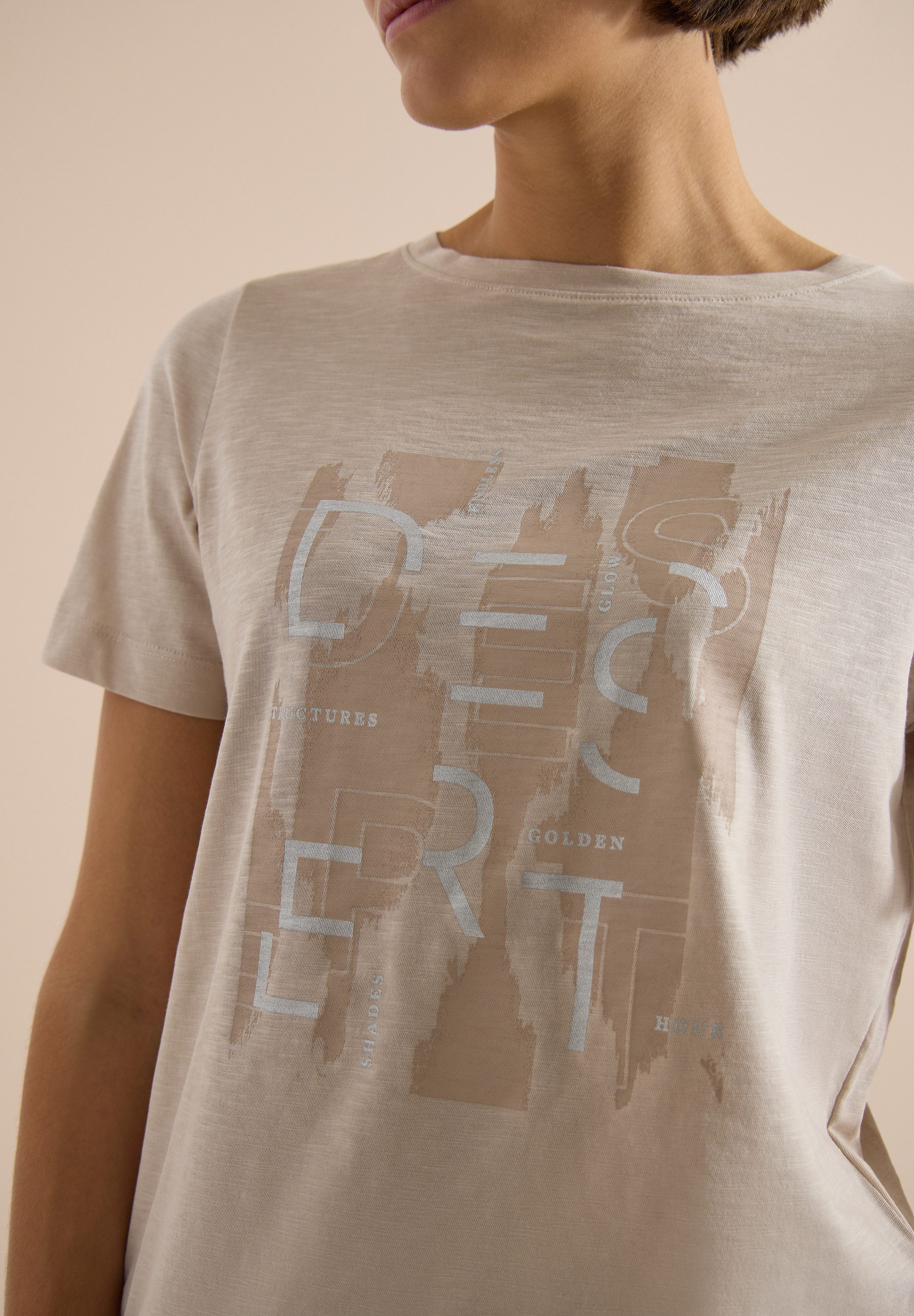 CECIL Kurzarmshirt Sommershirt mit Print