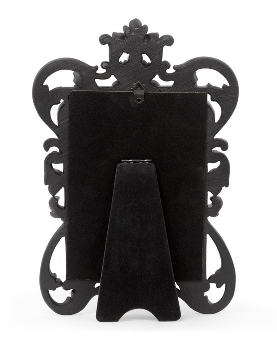 Horror-Shop Dekofigur Gothic Barock Spiegel Schwarz – Dekorativer Tisch-