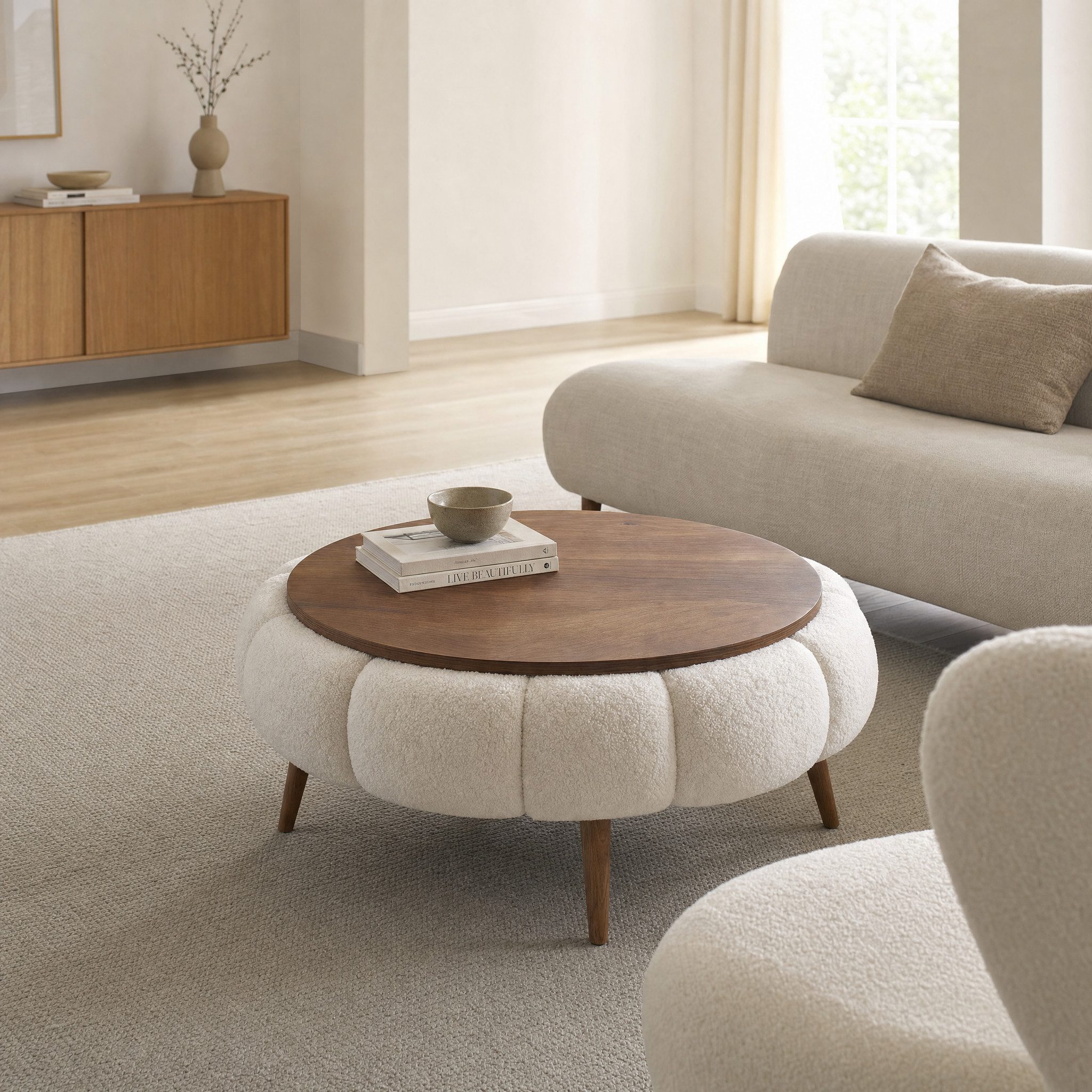 Skye Decor Couchtisch Papatya Couchtisch 60 (1-St), Runde Tischplatte