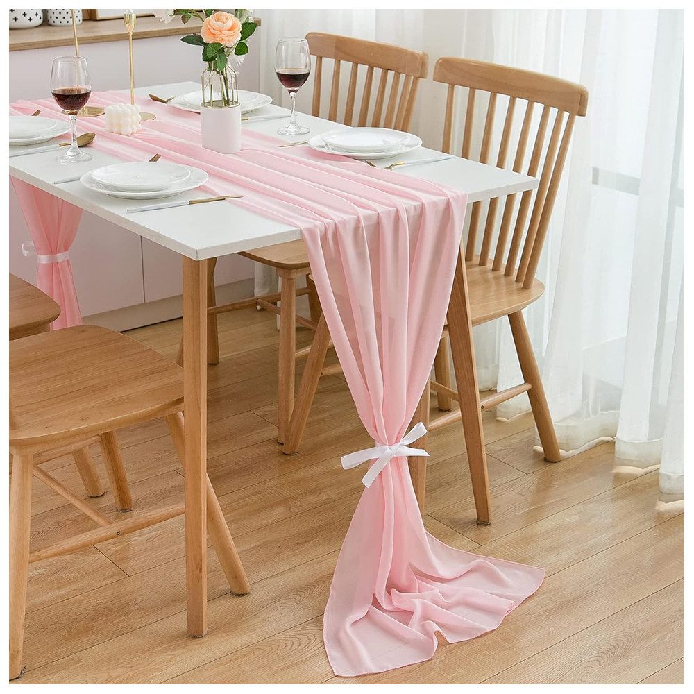 NUODWELL Tischläufer Tischläufer Chiffon, Hochzeit Tischläufer, günstig online kaufen