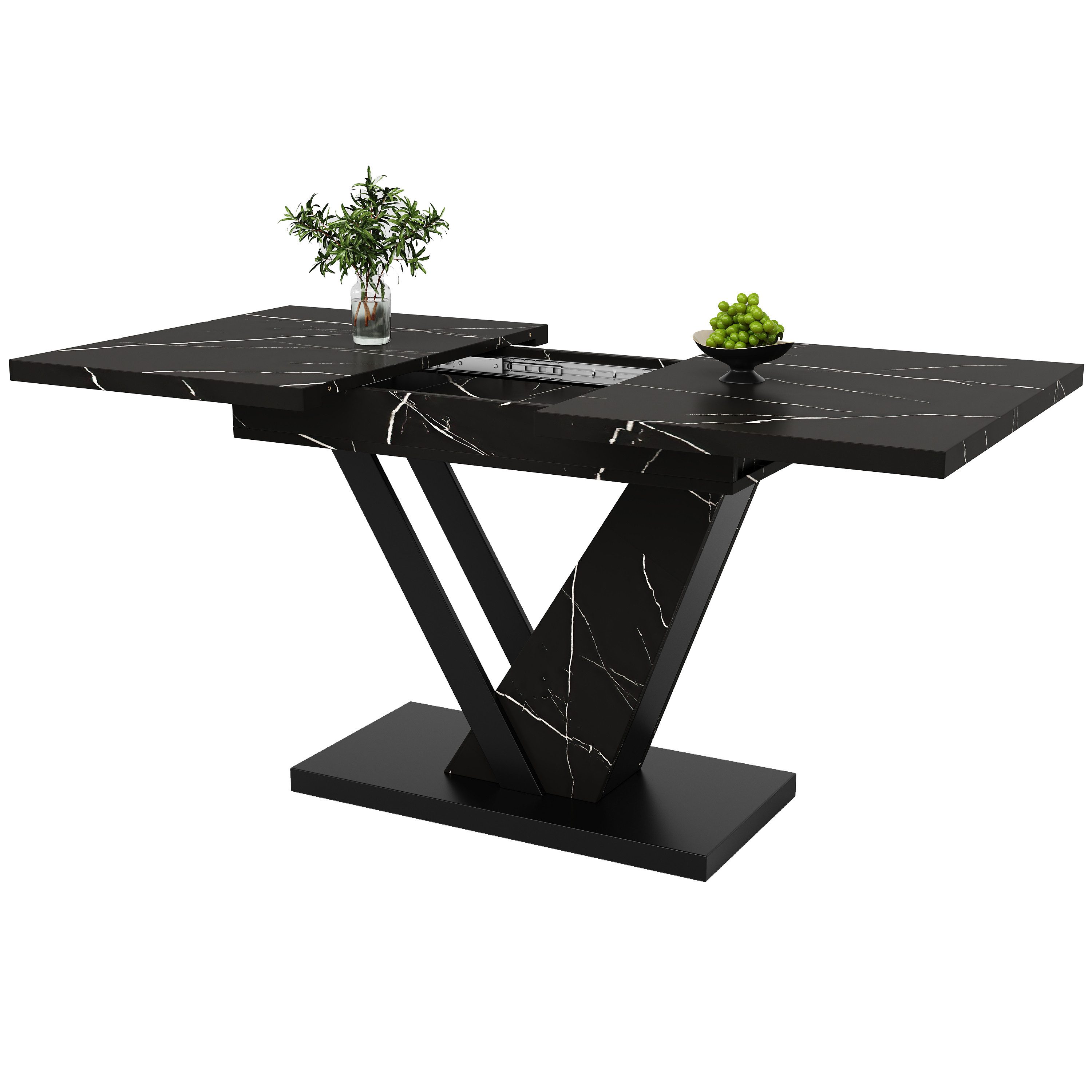 MODFU Esstisch Teleskoptisch,Moderne Esstisch,Ausziehbar,Esszimmer-Set (Aus günstig online kaufen