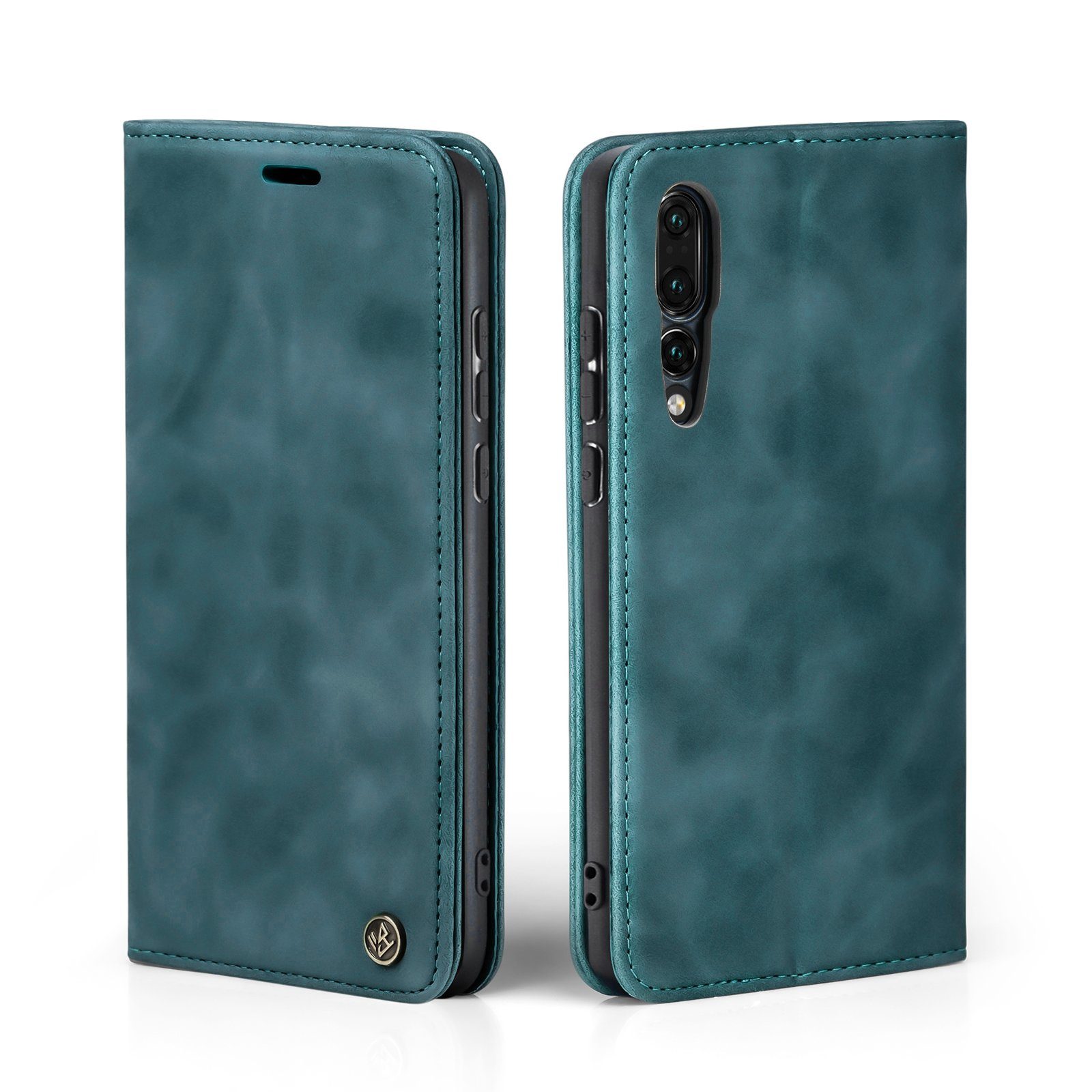 Tec-Expert Handyhülle Tasche Hülle für Huawei P20 Pro 6.1 Zoll, 6.1, Cover Klapphülle Case mit Kartenfach Fliphülle aufstellbar