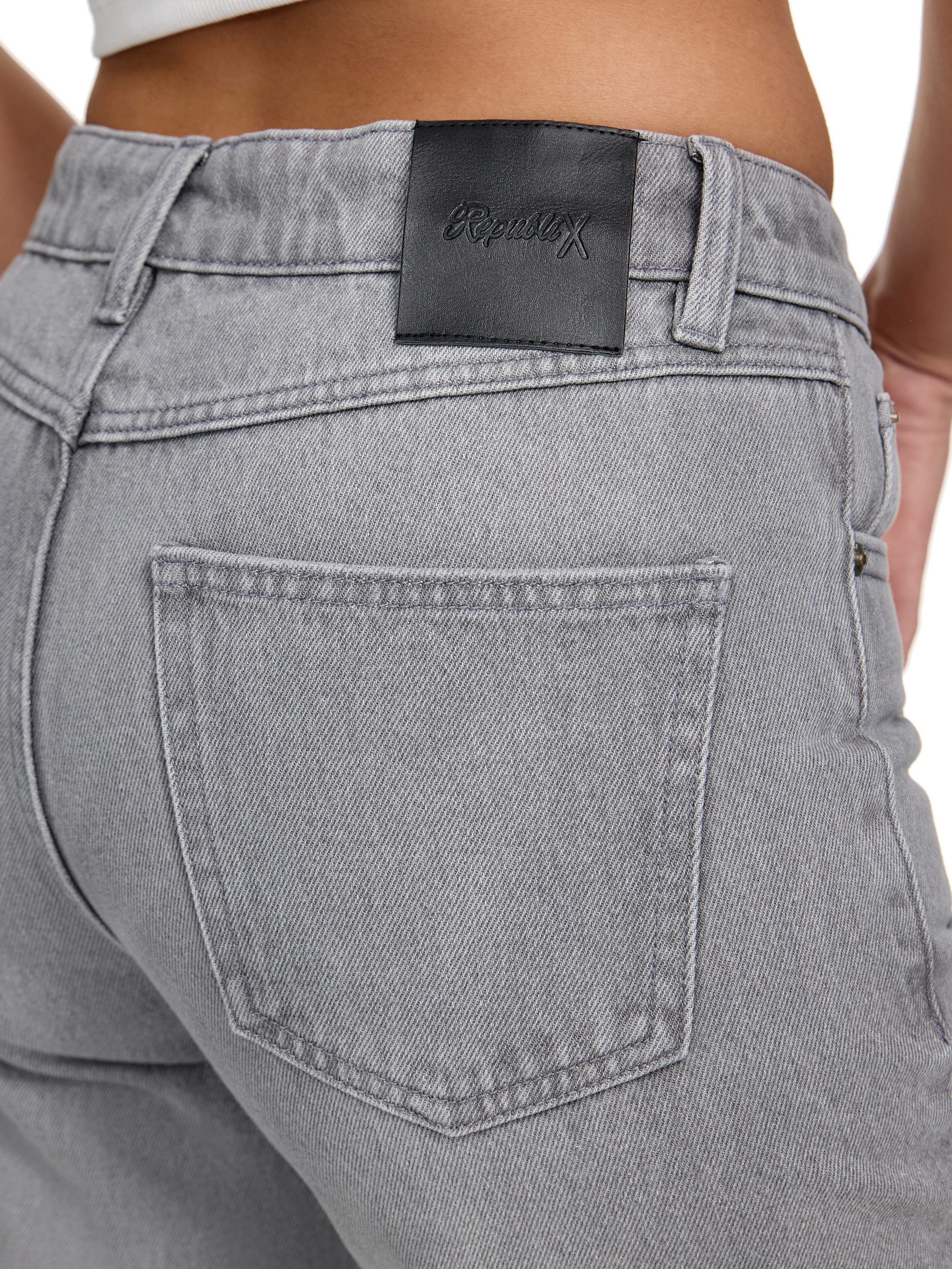 REPUBLIX Loose-fit-Jeans Madeline Damen Mid Waist Loose-fit Denim Jeans Basic