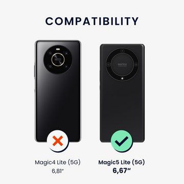 kwmobile Handyhülle Handyhülle für Honor Magic5 Lite 5G, Silikon Case metallisch schimmernd - Soft Hülle - Handy Cover