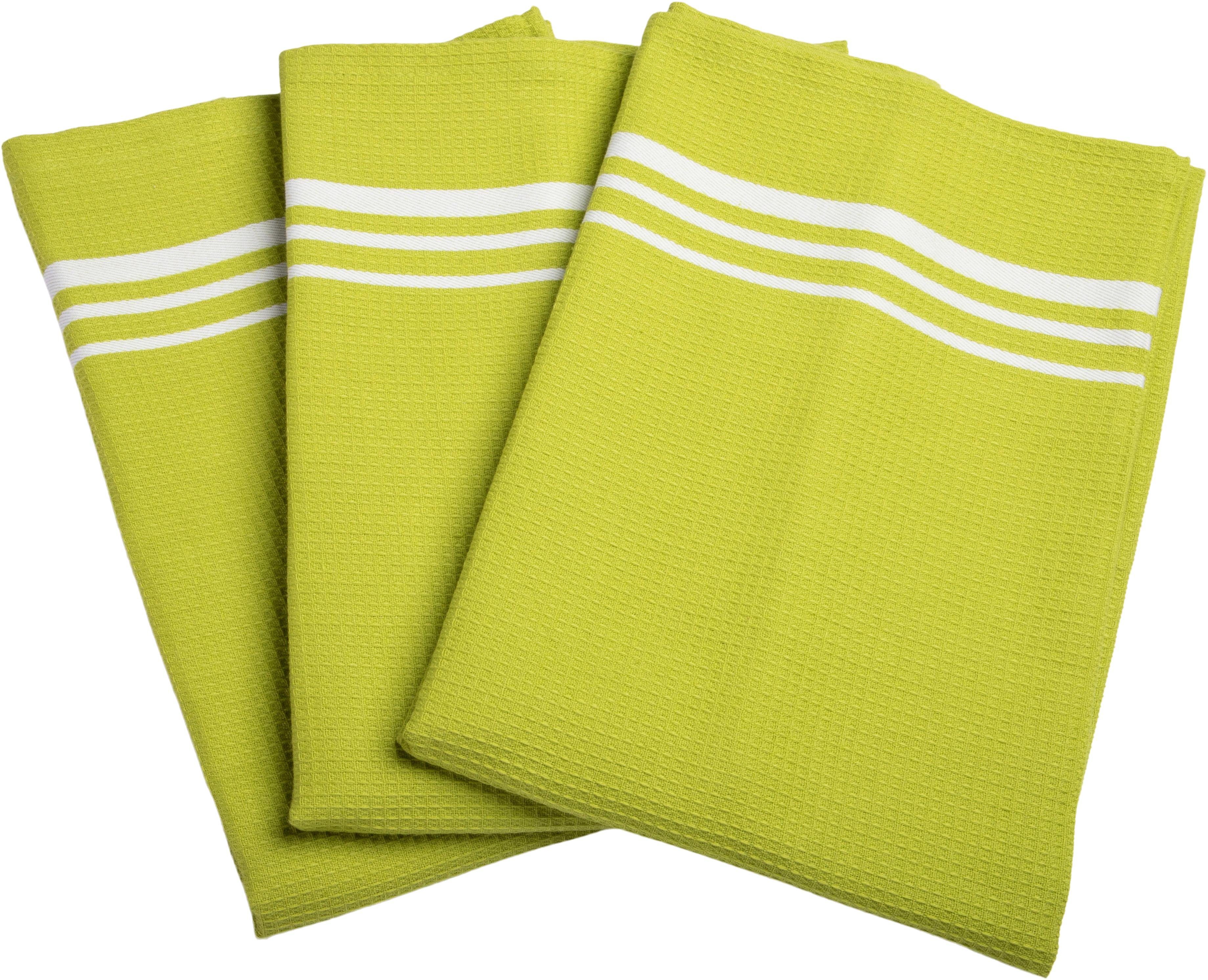 stuco Geschirrtuch Waffel, farbig, (Set, 3-tlg)