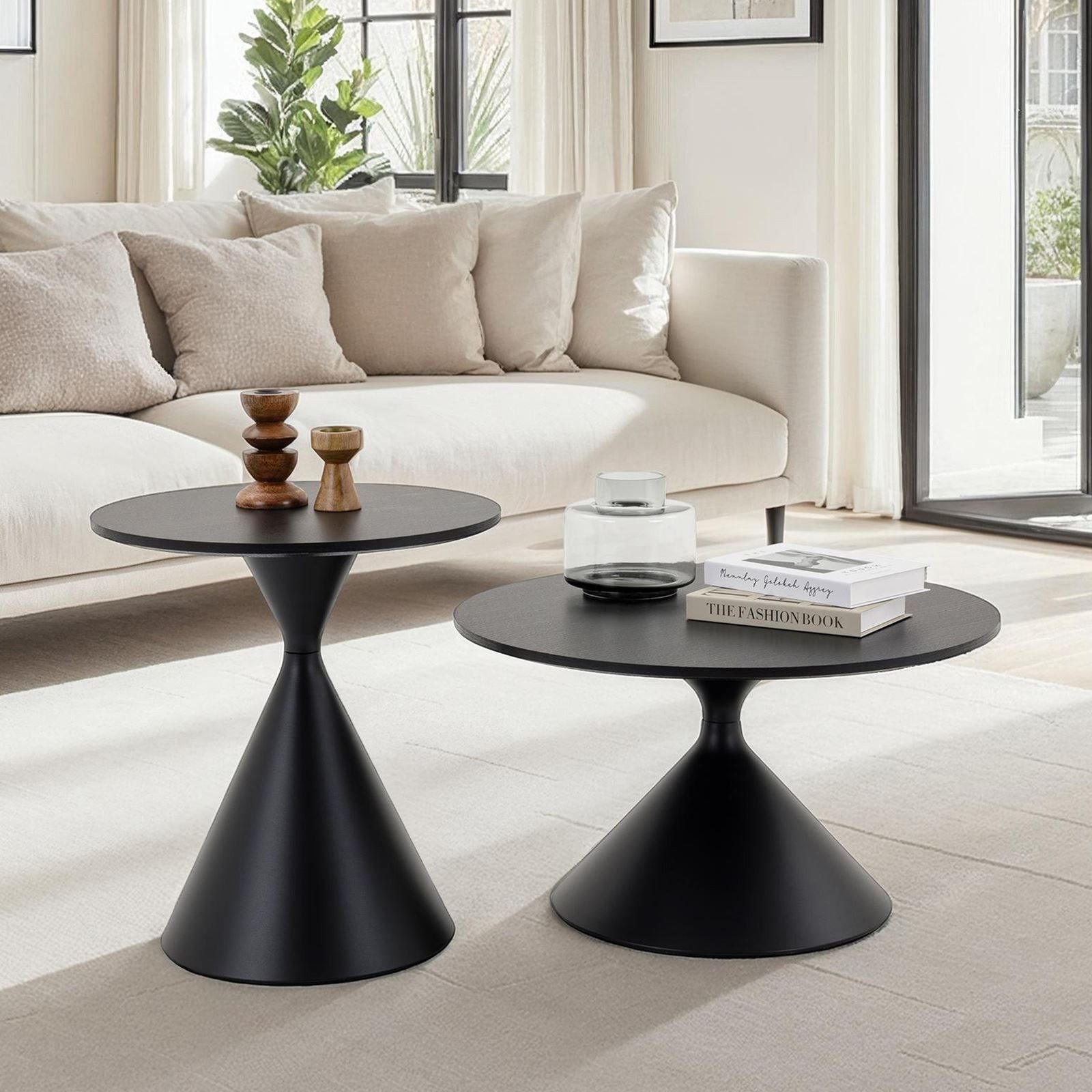 IDIMEX Couchtisch ISOMA, Beistelltischset 2er rund Metall MDF-Platte wohnzi günstig online kaufen