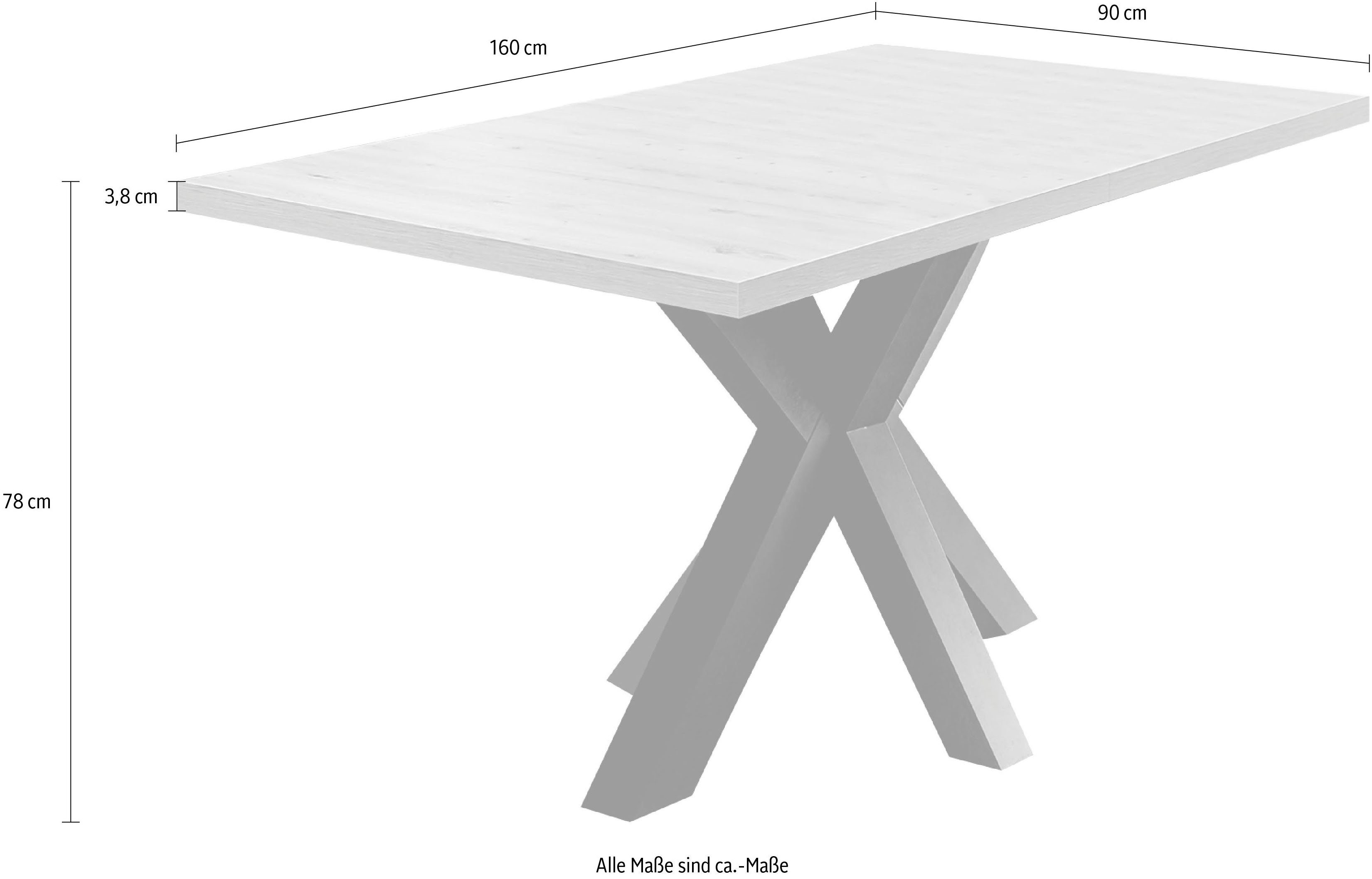 Mäusbacher Esstisch "TOPSELLER", (Esstisch), 160 cm, ausziehbar auf 210 cm, günstig online kaufen