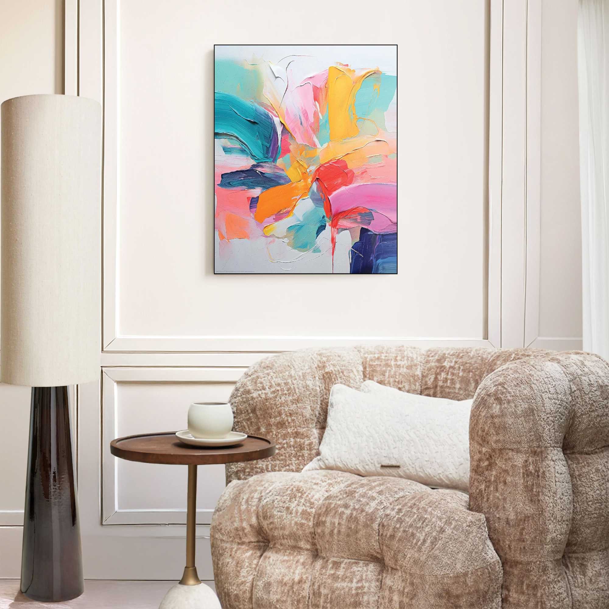 Reinders! Wandbild Farbexplosion, (1 St), Wohnzimmer - Mehrfarbig - MDF - Abstrakt - 50x40 cm