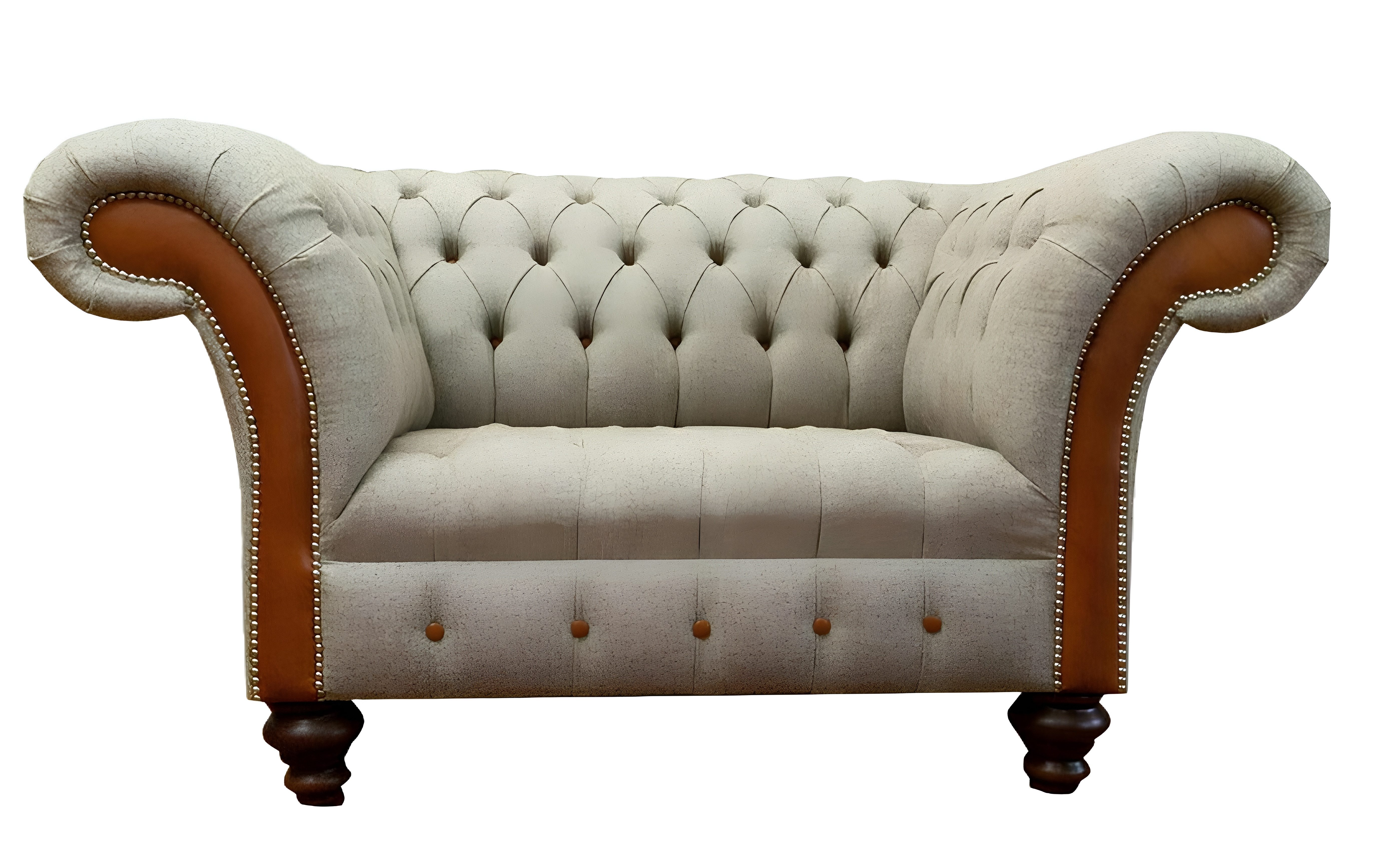 Xlmoebel Chesterfield-Sessel Beiger Chesterfield-Sessel aus hochwertigem Stoff mit edler Polsterung (Sessel), Hergestellt in Europa