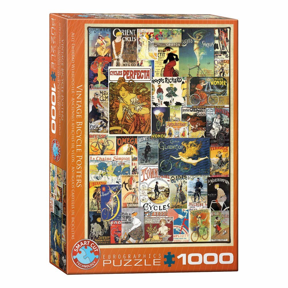 EUROGRAPHICS Puzzle Antike Fahrrad Poster, 1000 Puzzleteile