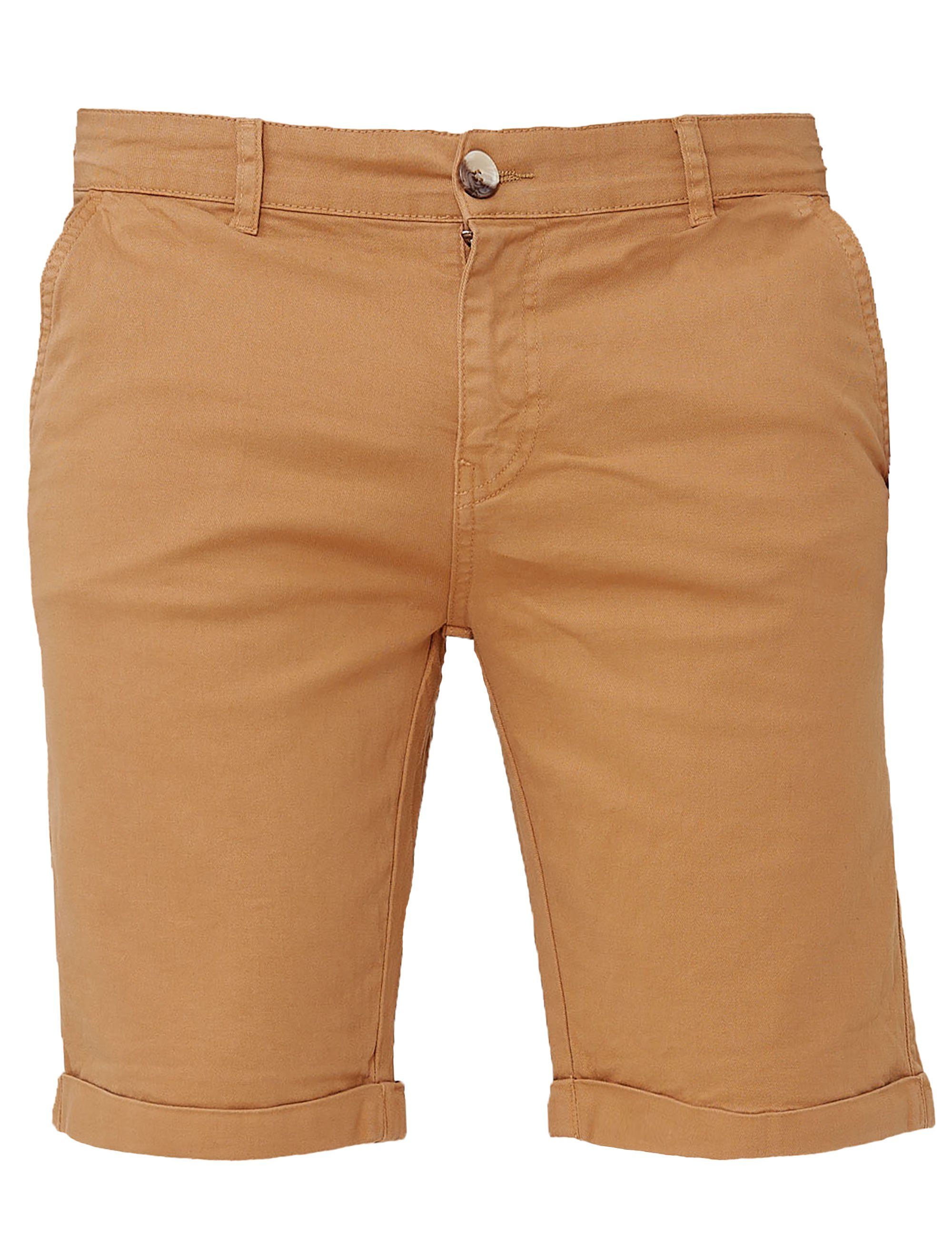 John Kayna Shorts Herren Shorts Kurze Hose Chino Sweatshorts Chino-S (Kurze Hose Bermudas Sweatpants, 1-tlg., im modischem Design) Fitness Freizeit Casual Beige | schwarz