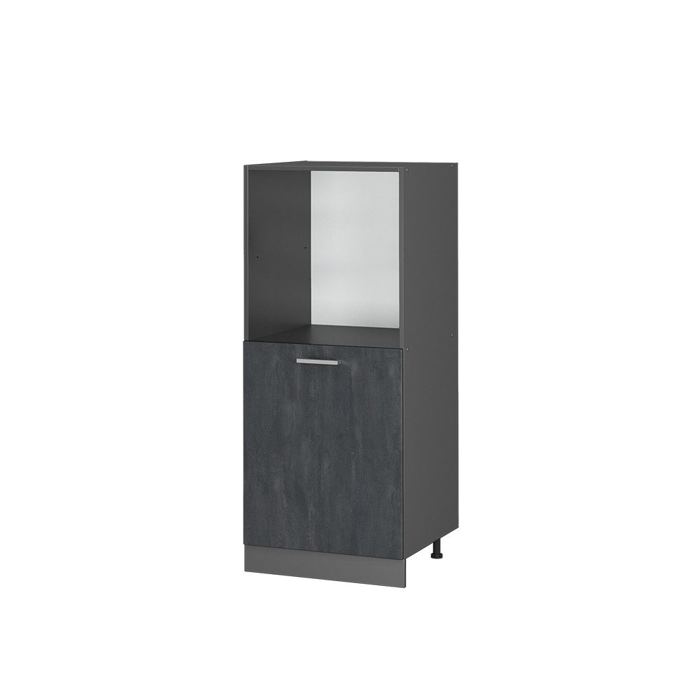 Vicco Herdumbauschrank R-Line, Schwarz Beton/Anthrazit, 60 cm (1-St)