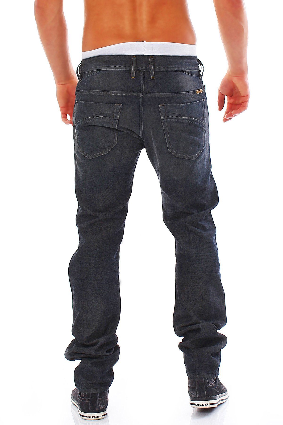 Vintage inch Regular-Slim Diesel IAKOP Dark 0807Q Herren Style, Pocket Straight-Jeans 5 Wash, Dirty Länge: Used-Look, 32 Jeans Diesel