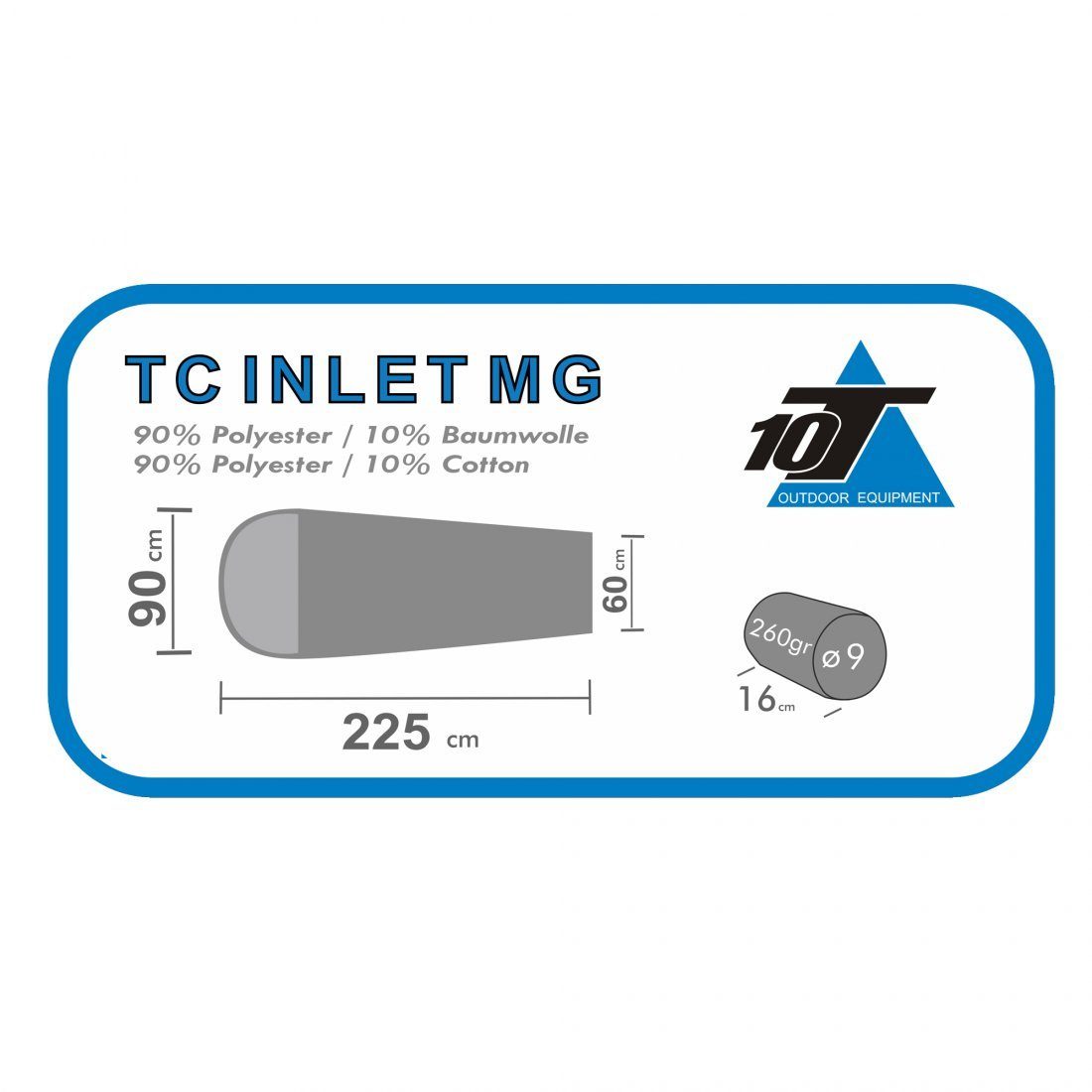10T Hüttenschlafsack INLET Hüttenschlafsack 225x90 Mumienschlafsack Inlay M günstig online kaufen